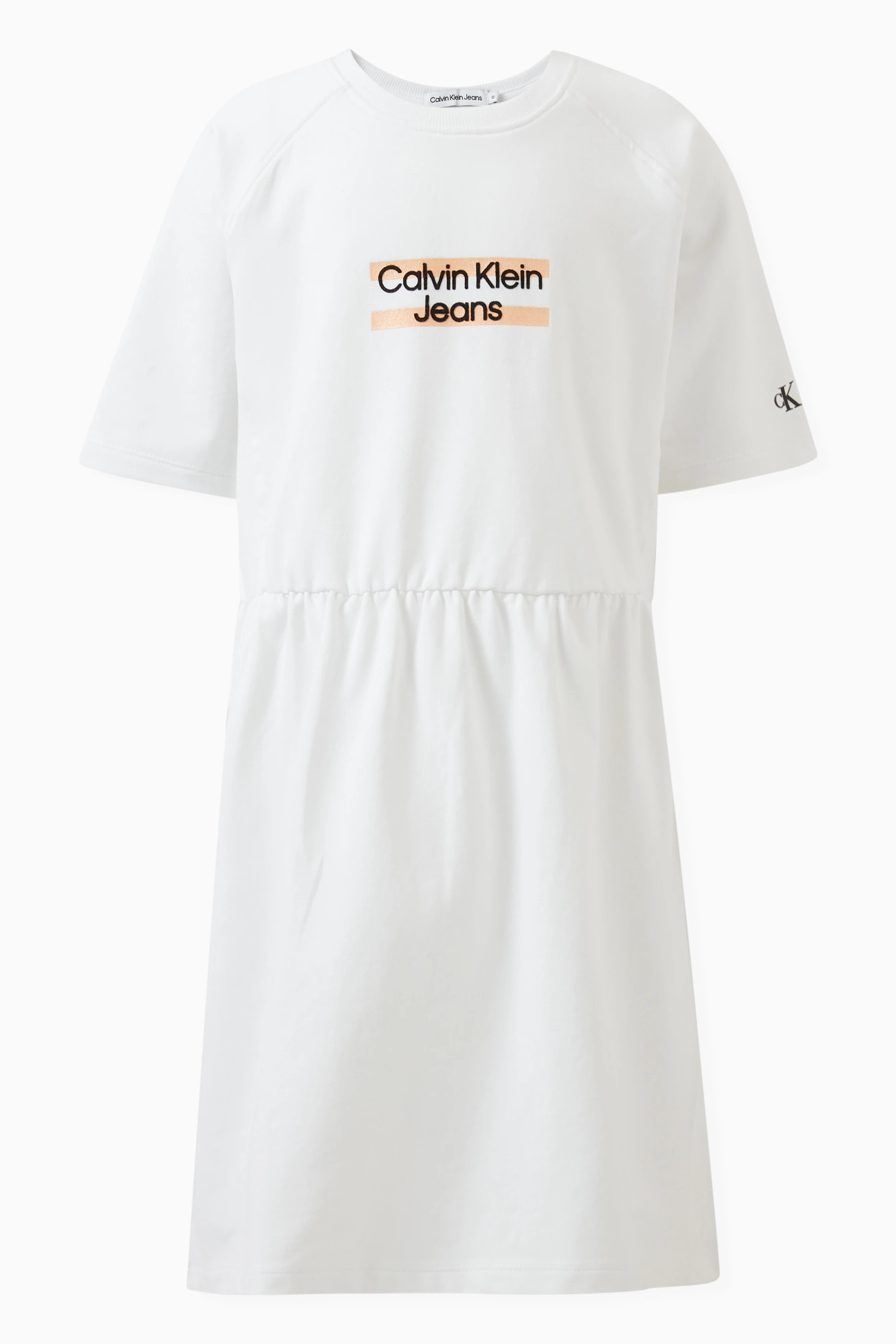 Calvin klein white shirt dress discount