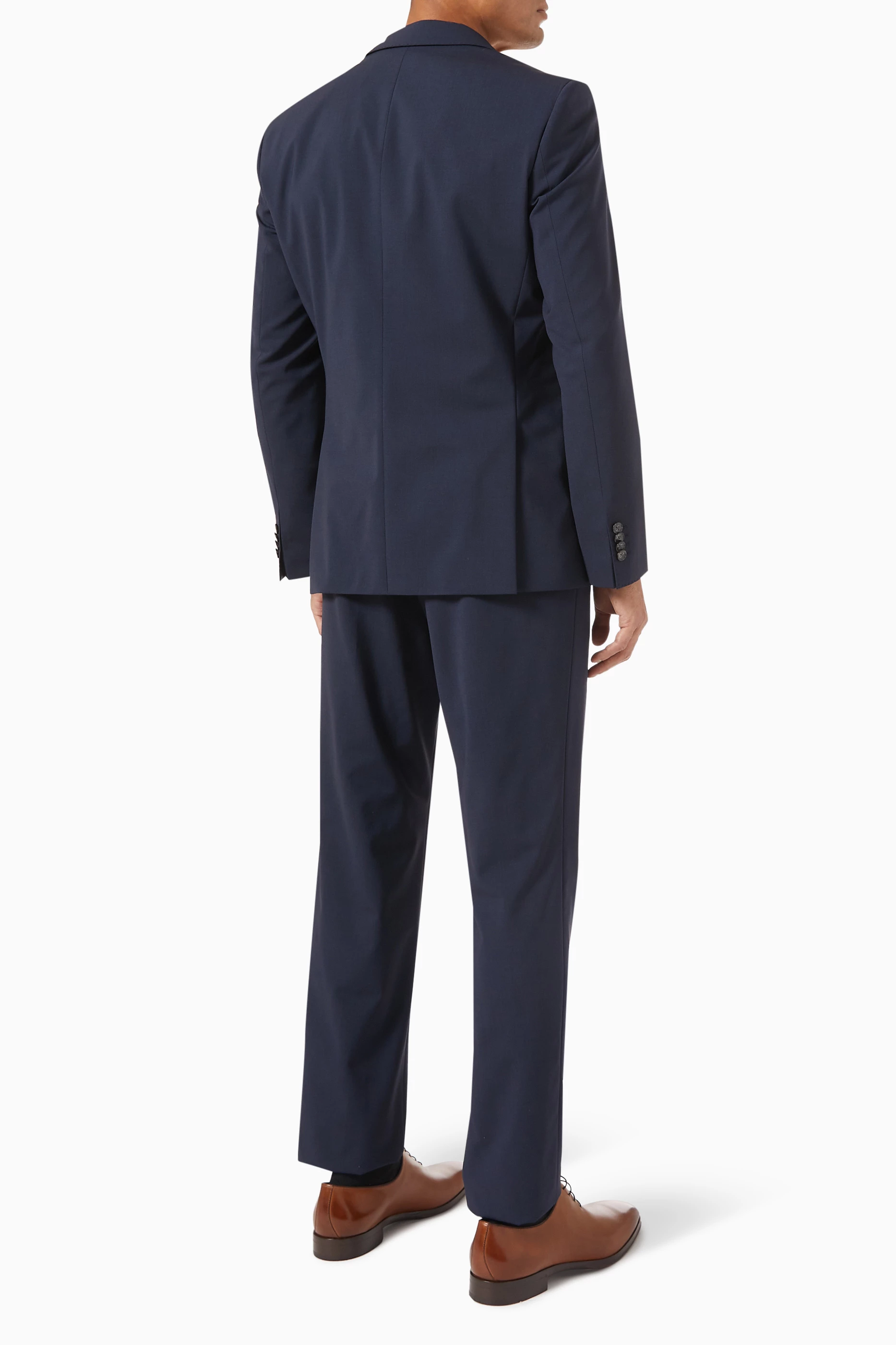 Boss slim fit suit sales
