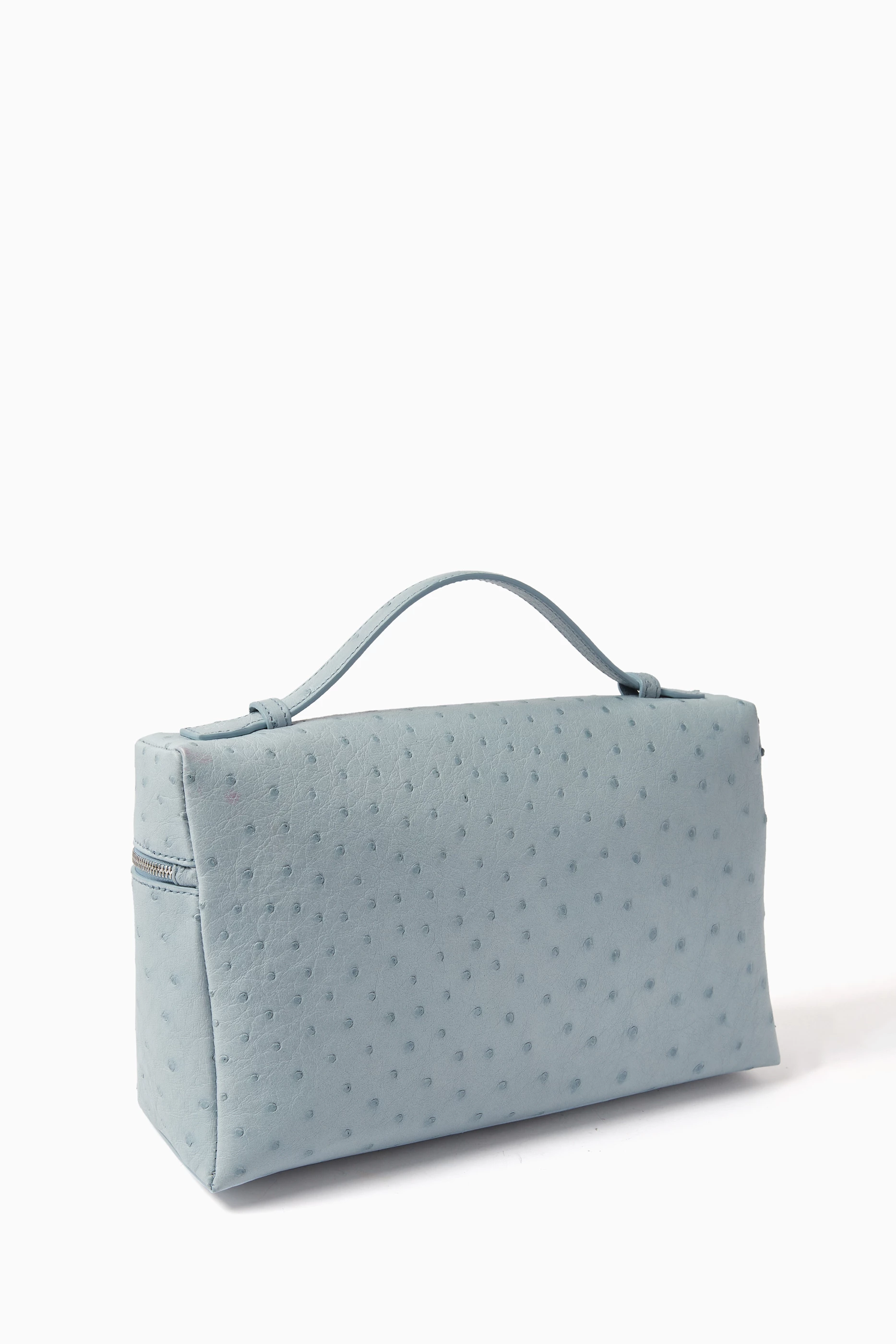 LORO PIANA Gemini Shopper Soft, Elk/ Blue Suede Tote Bag, detachable Purse!  NEW!