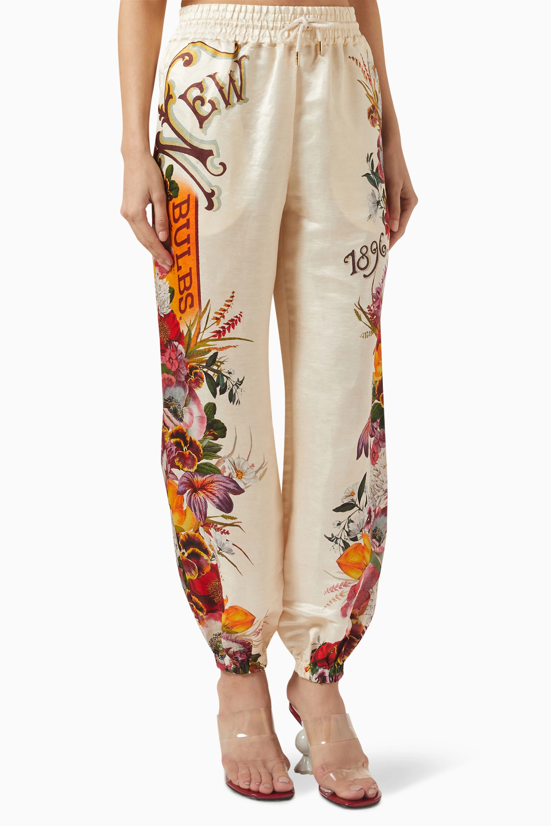 Floral track pants outlet