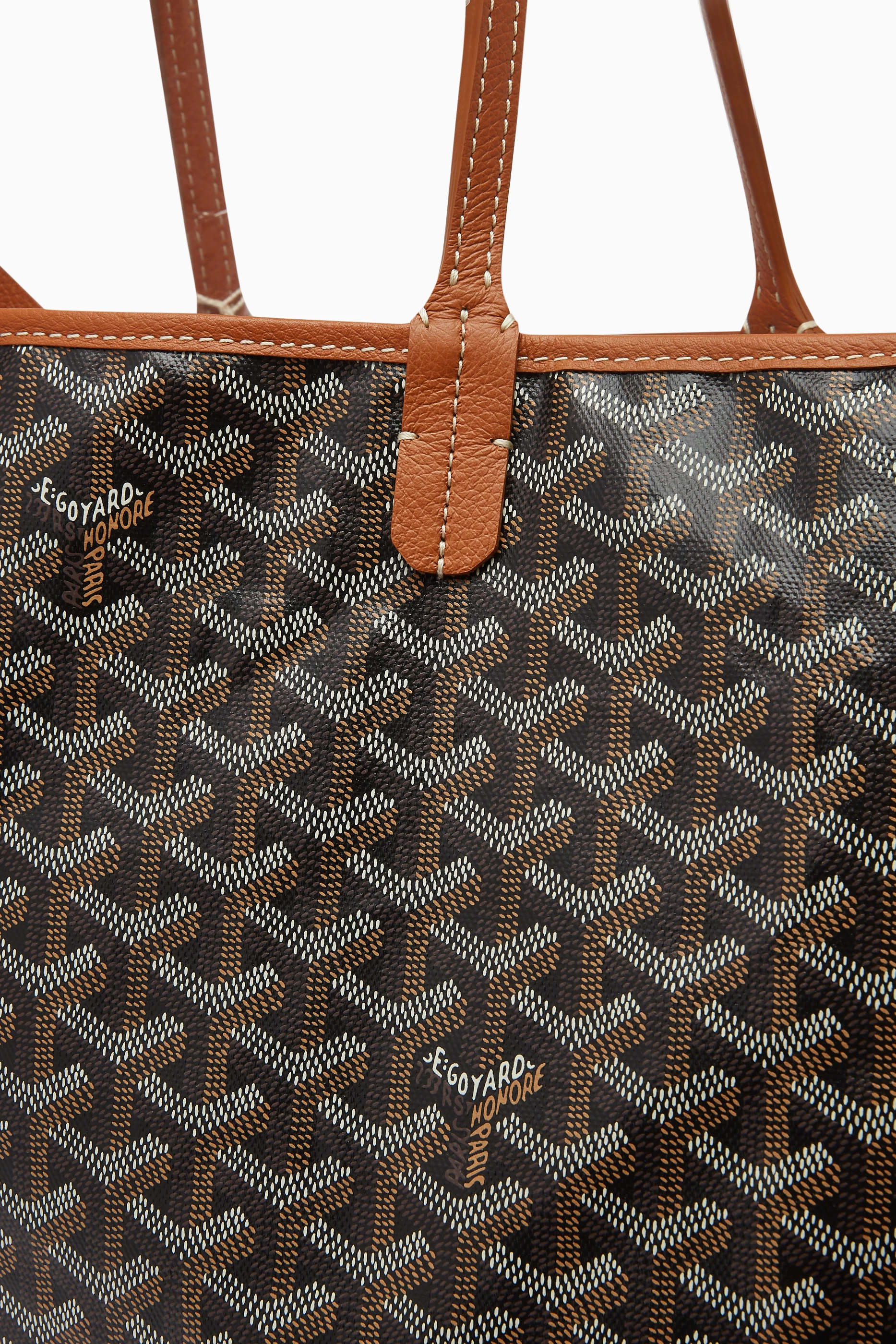 Goyard Black x Brown Chevron St Louis PM Tote Bag with Pouch 51gy23s –  Bagriculture
