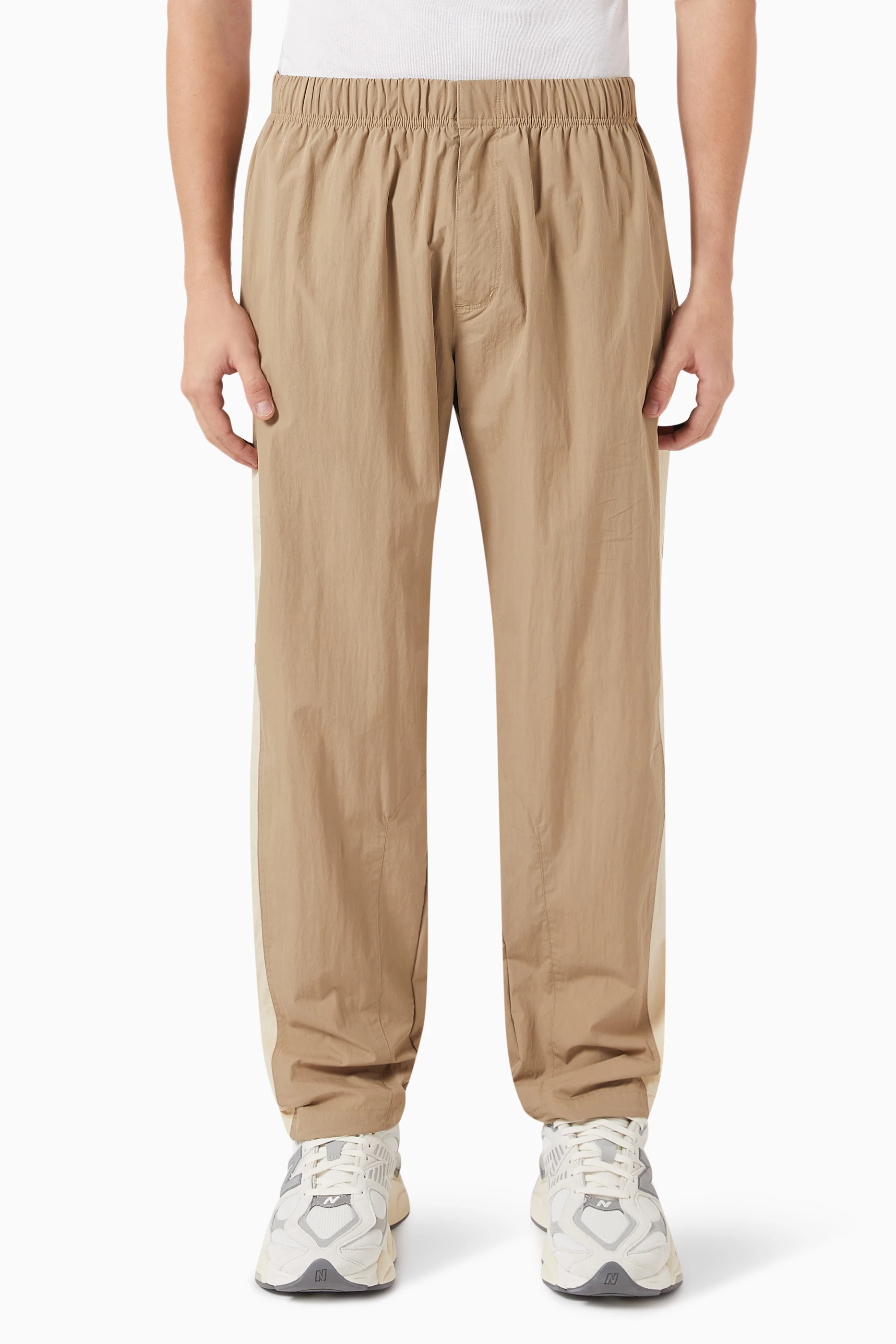 Buy Kith Neutral Whitney Track Pants in Winkle Cotton-nylon Blend