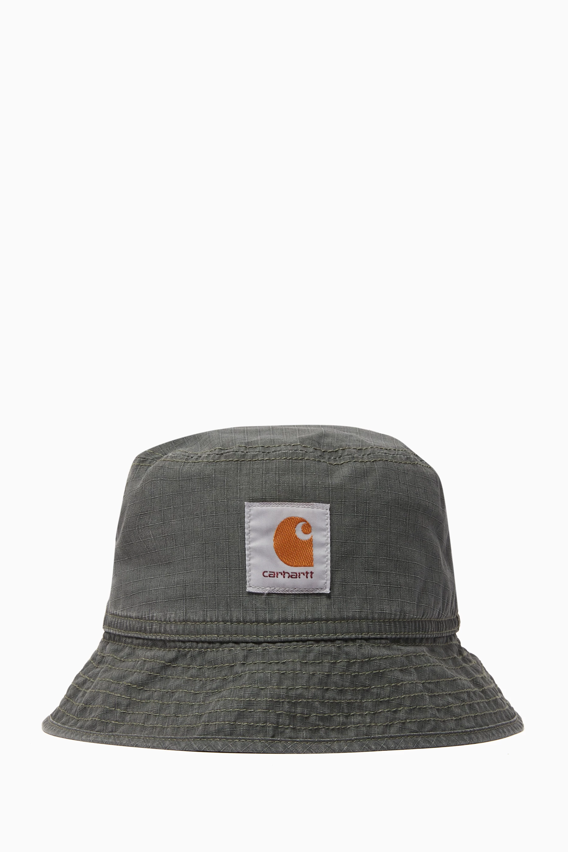Buy Carhartt WIP Green Wynton Bucket Hat in Cotton for Men in UAE Ounass