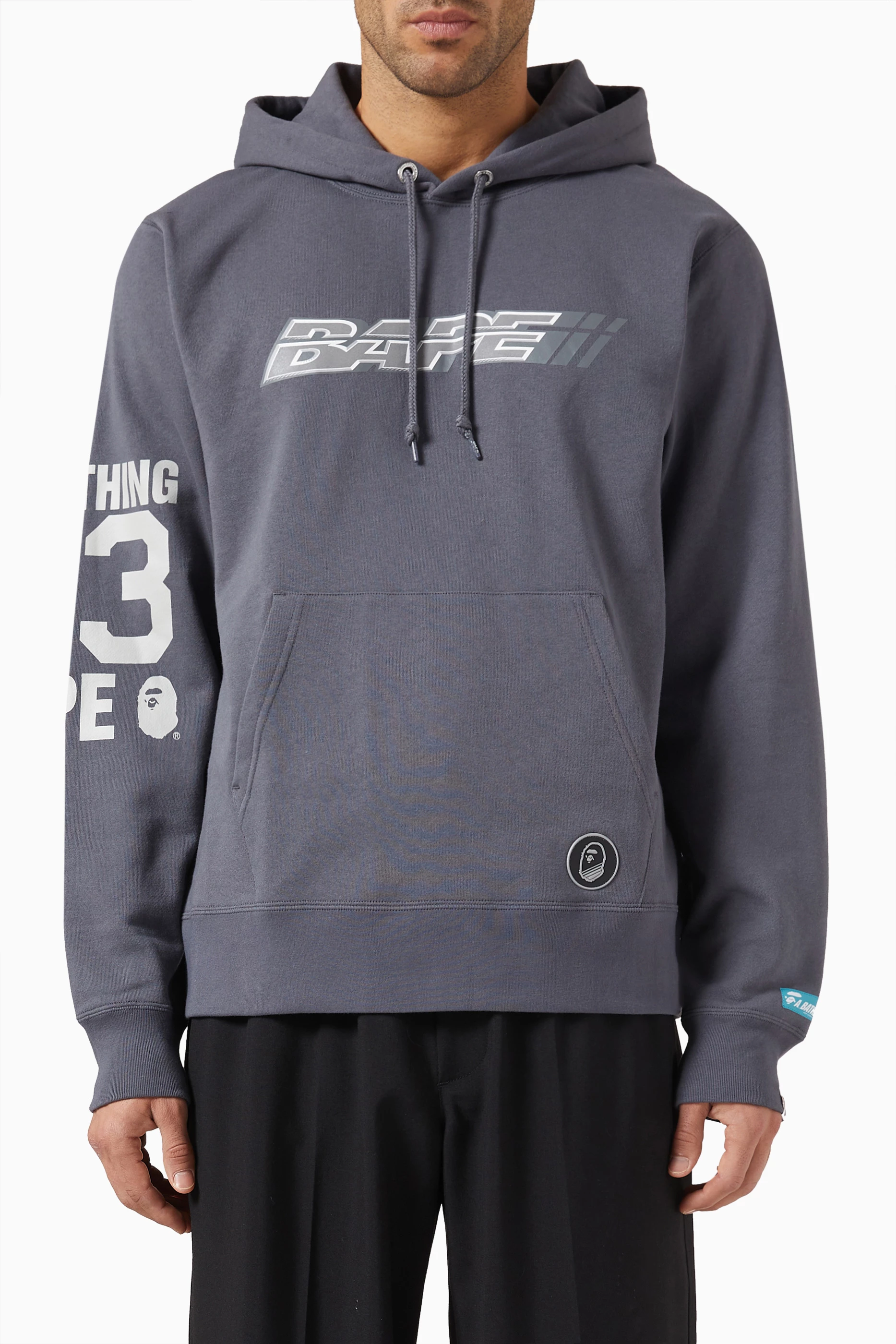 Bathing ape outlet grey hoodie