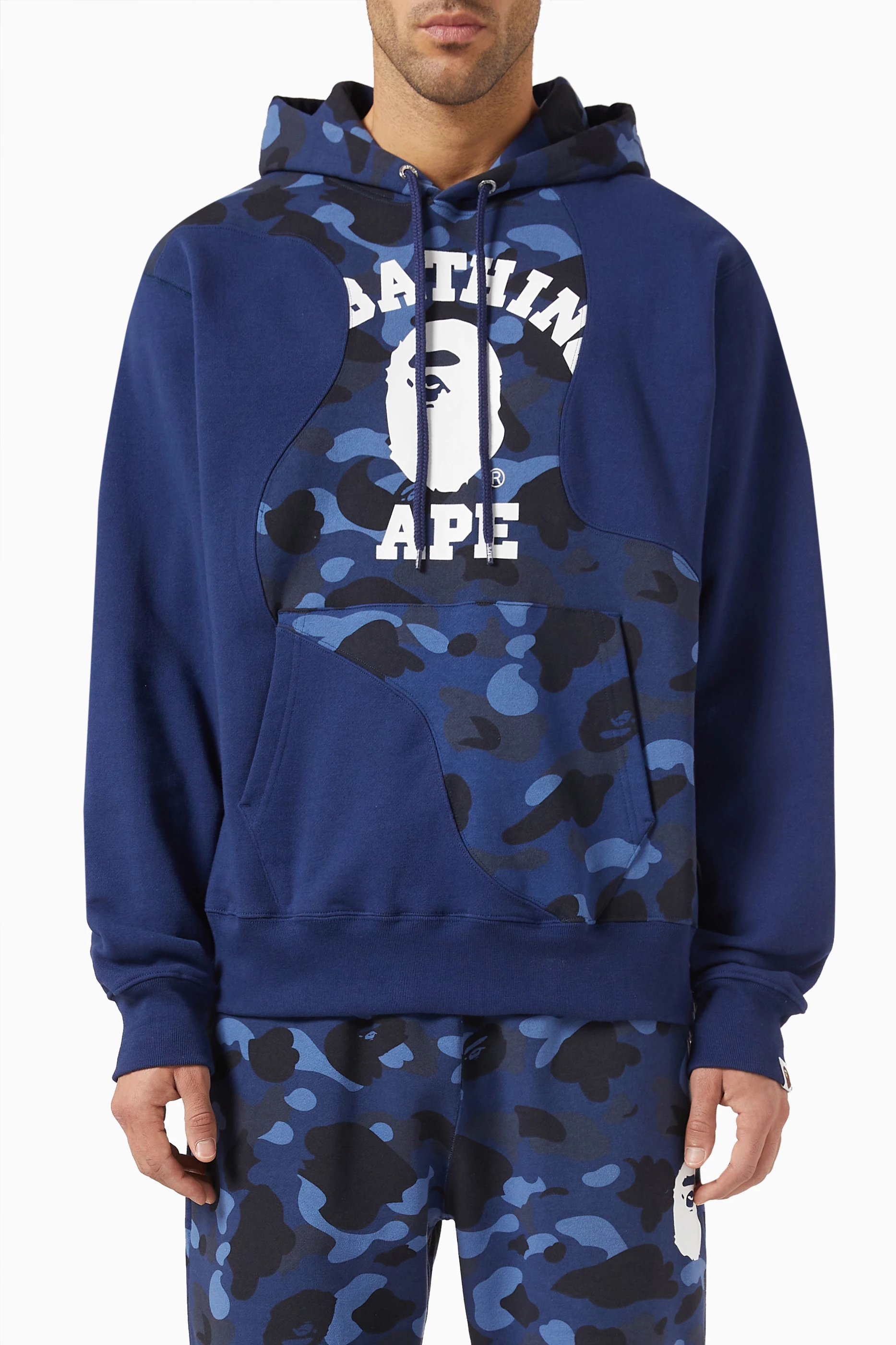 Bape camo hoodie blue store