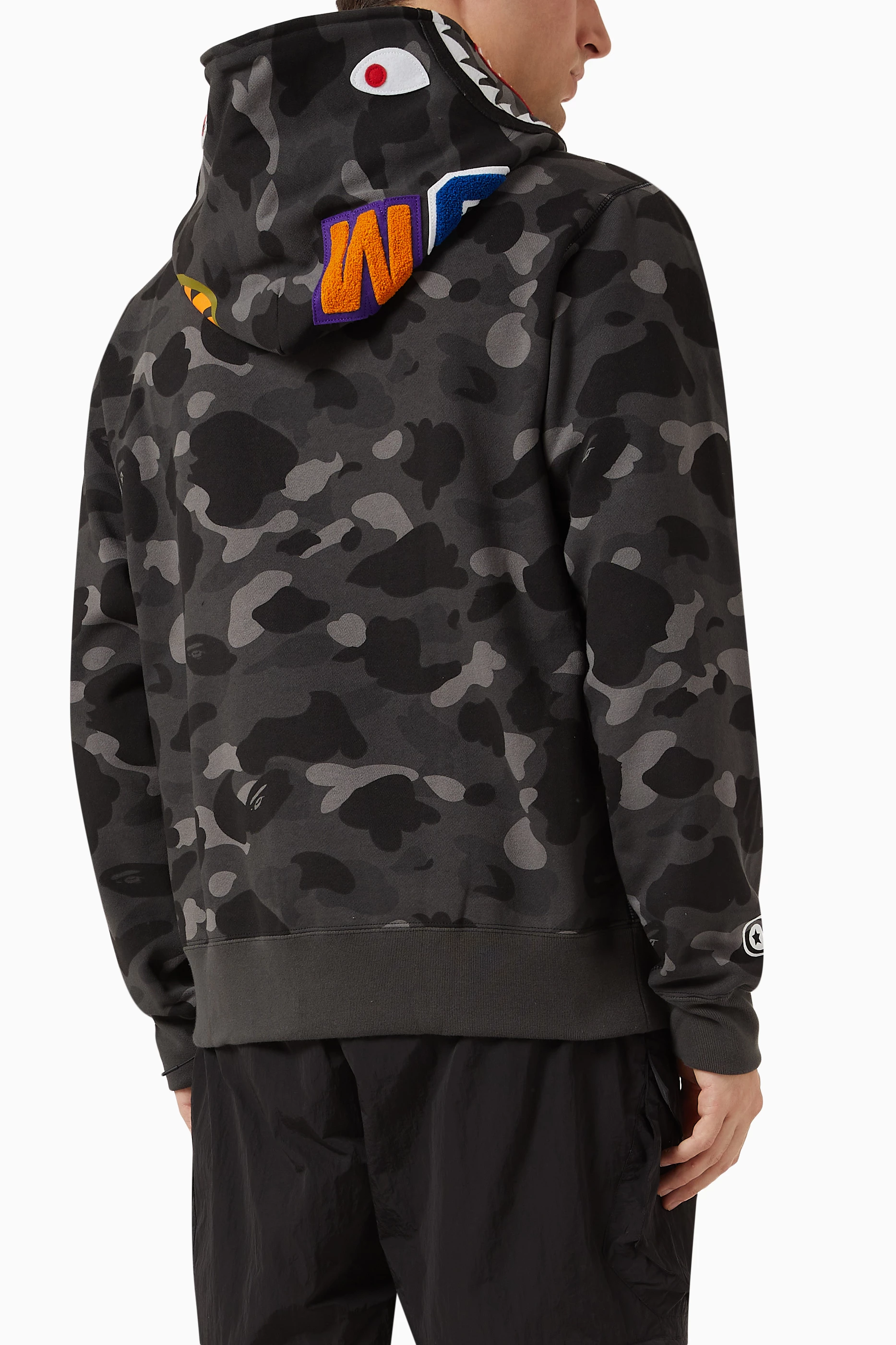 Bape hoodie camo and black store