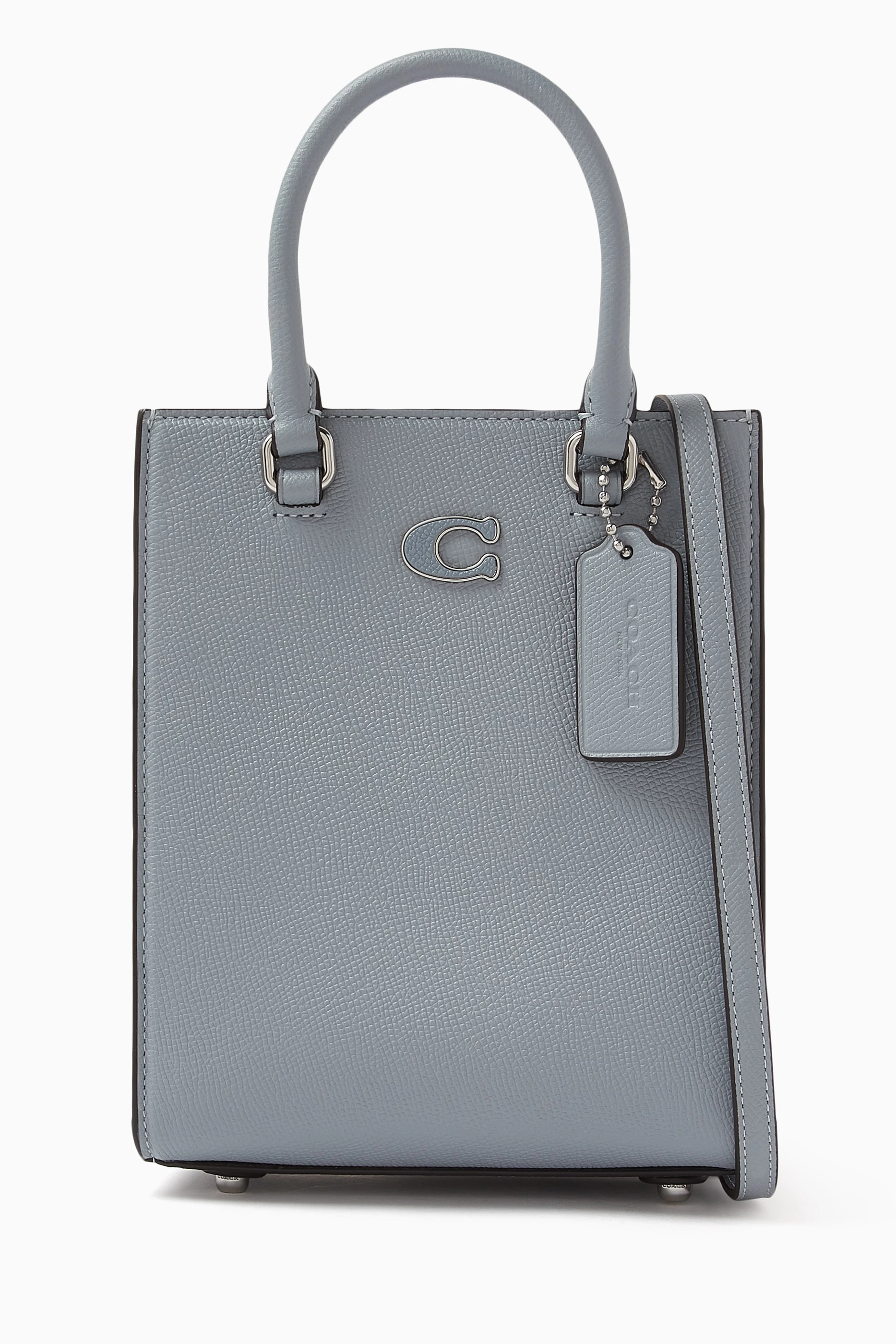 Coach gray leather handbag new arrivals