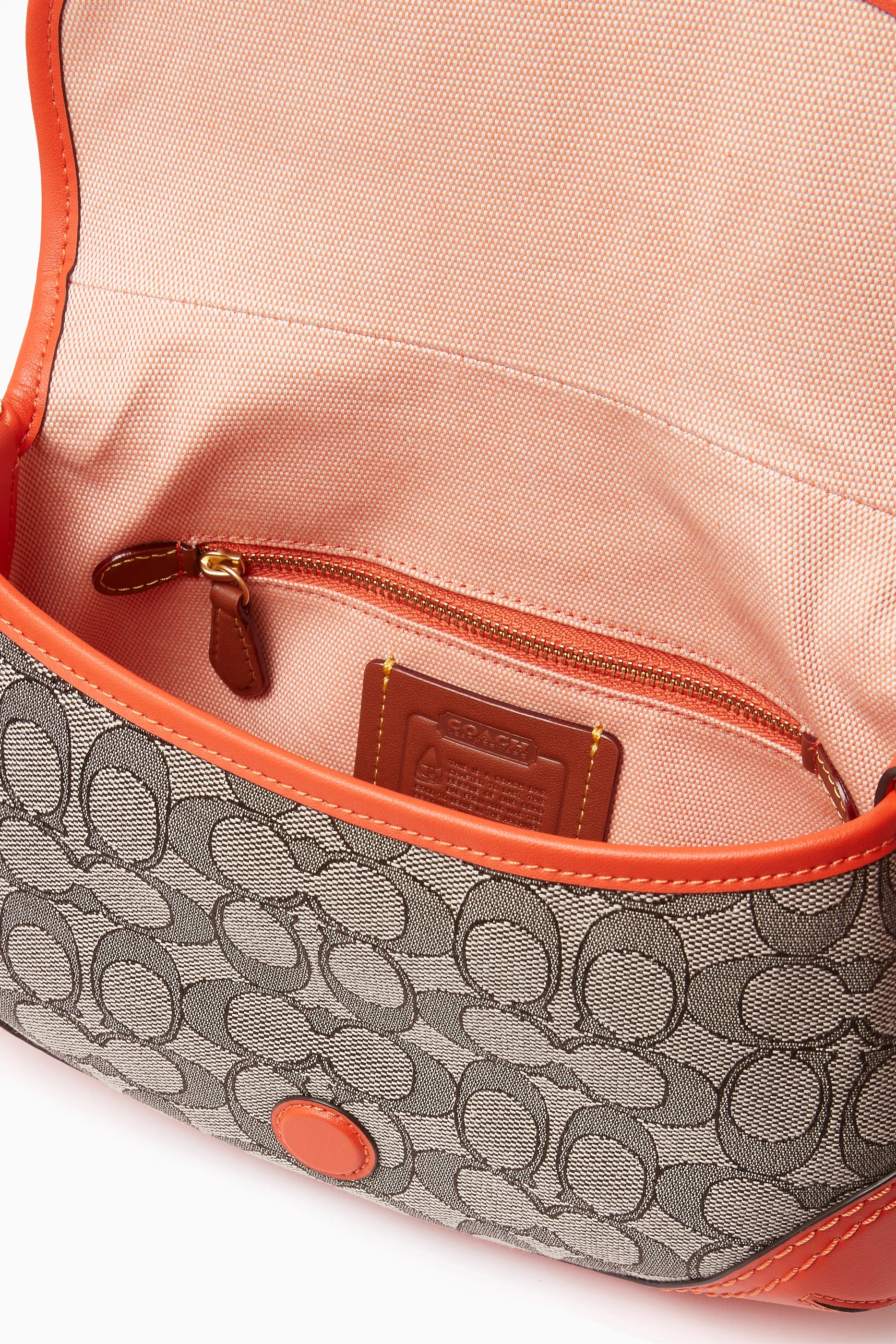 Buy Coach Orange Soho Signature logo Shoulder Bag in Jacquard for