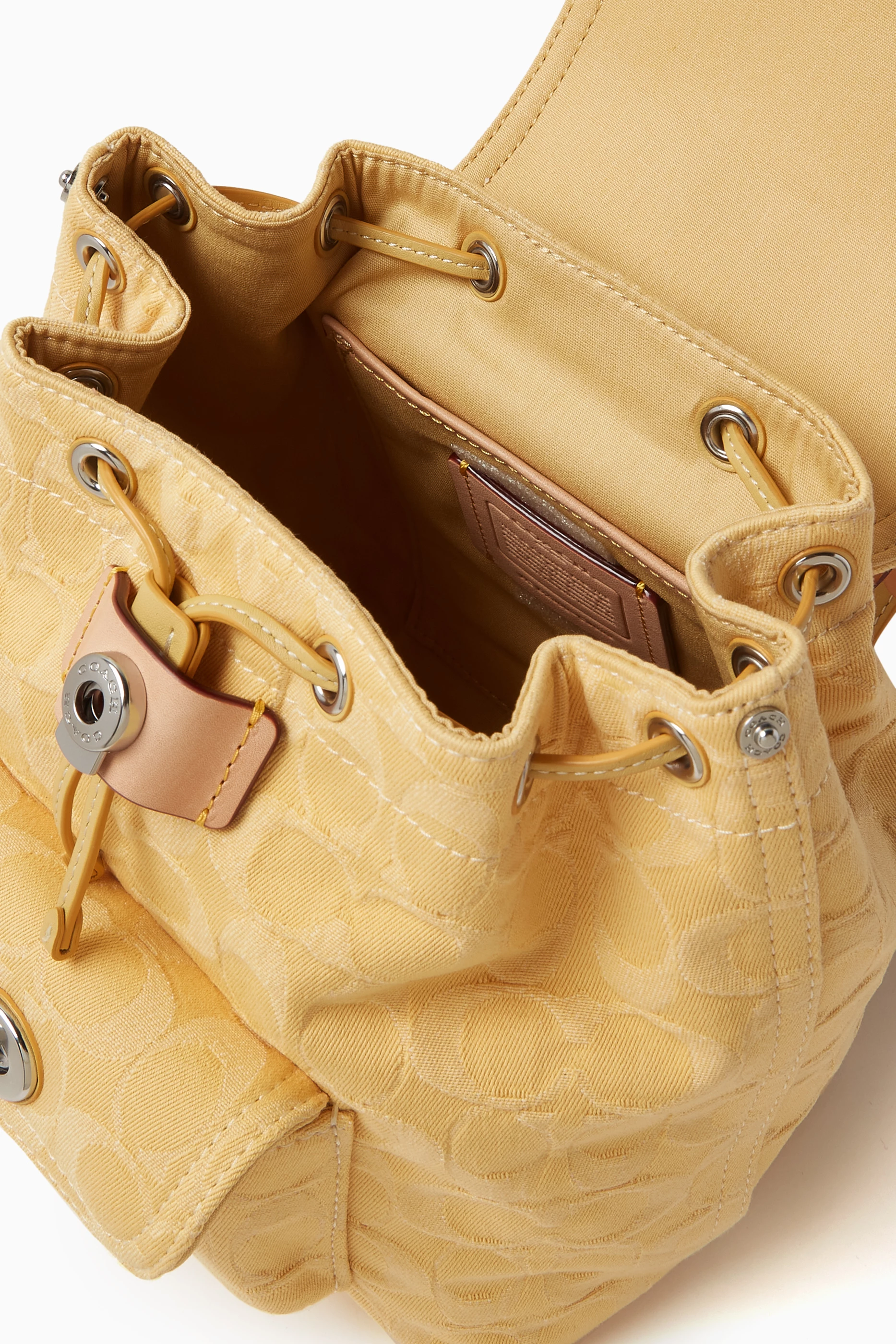 Yellow on sale coach backpack