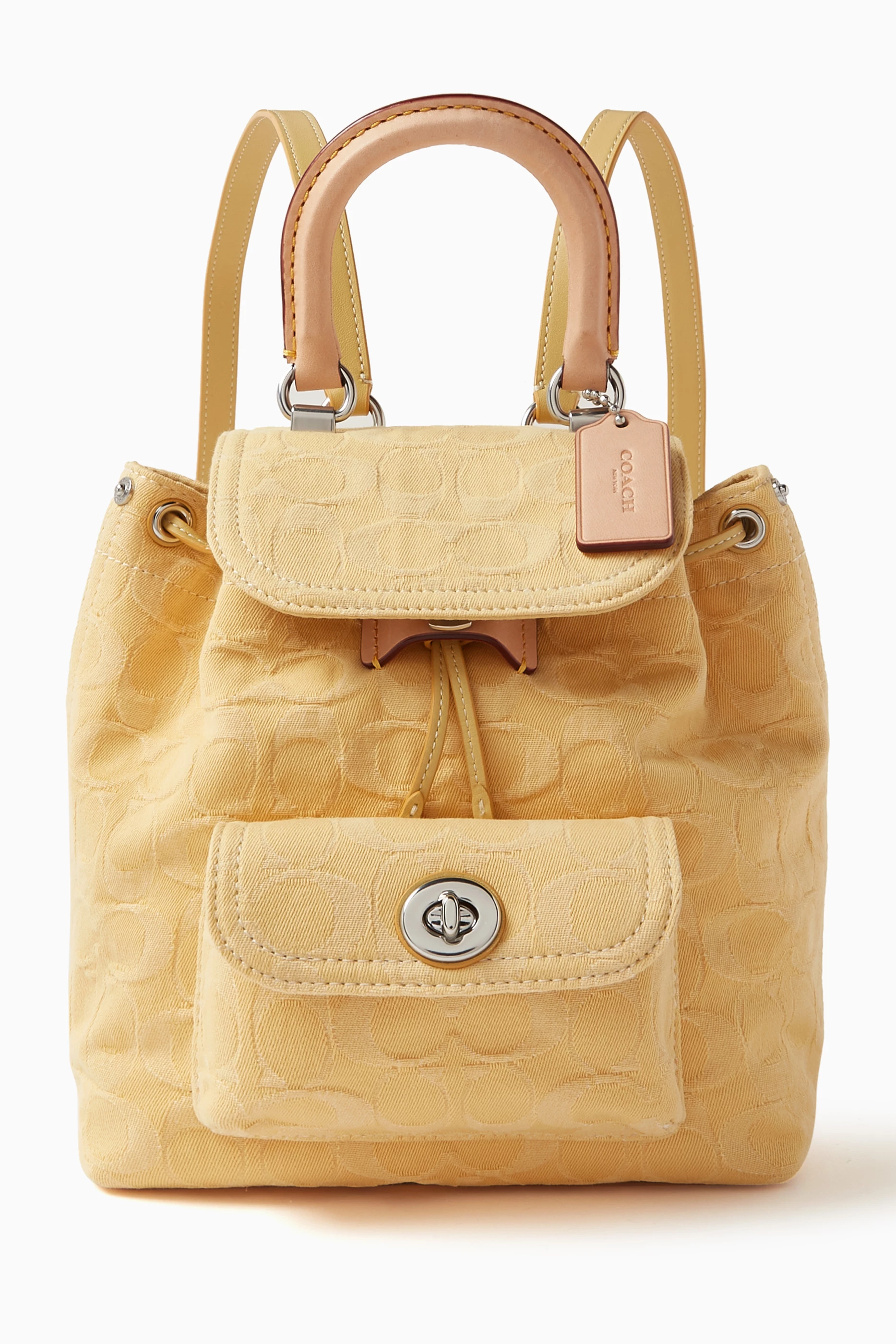 Yellow on sale coach backpack