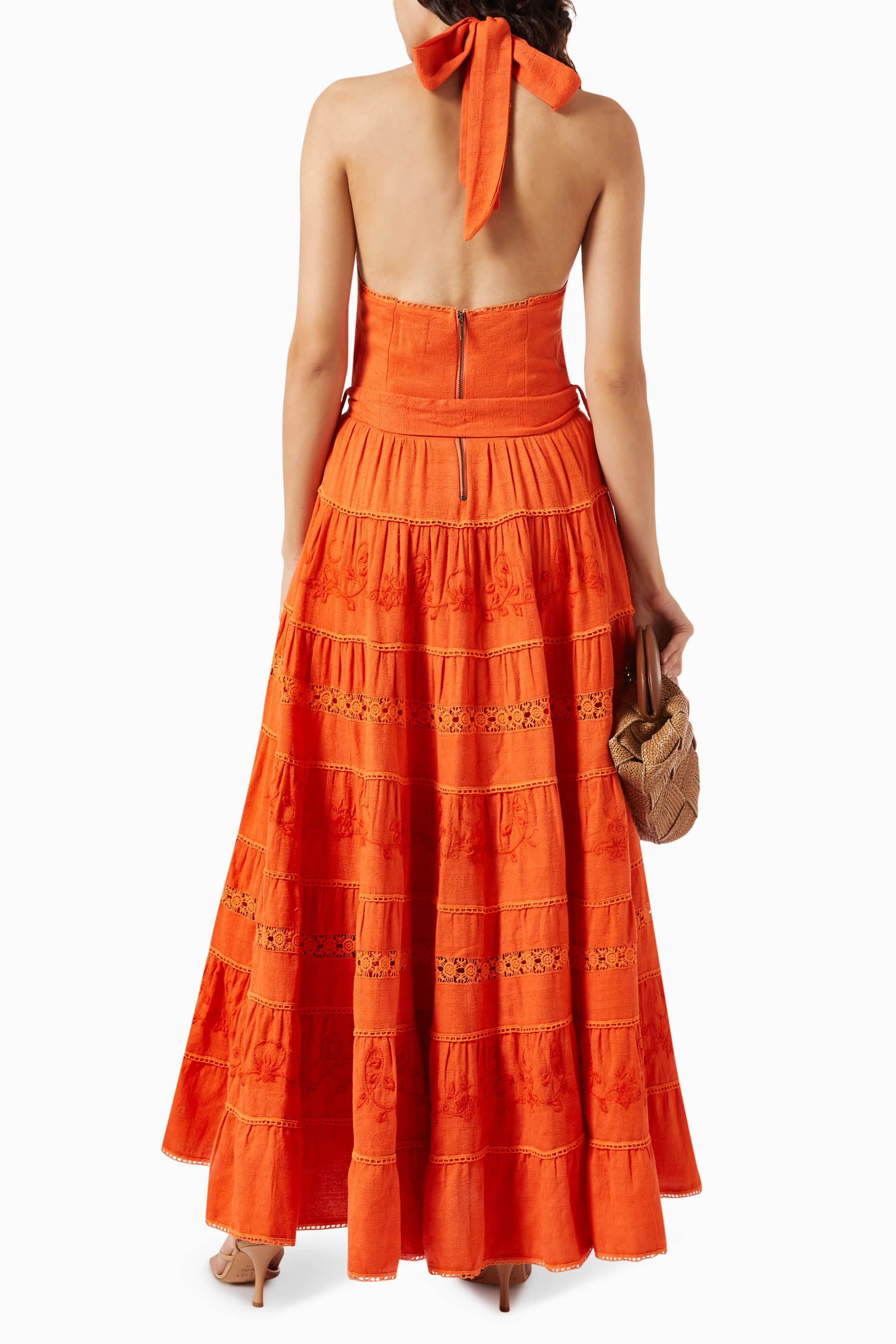 Orange dress online cheap