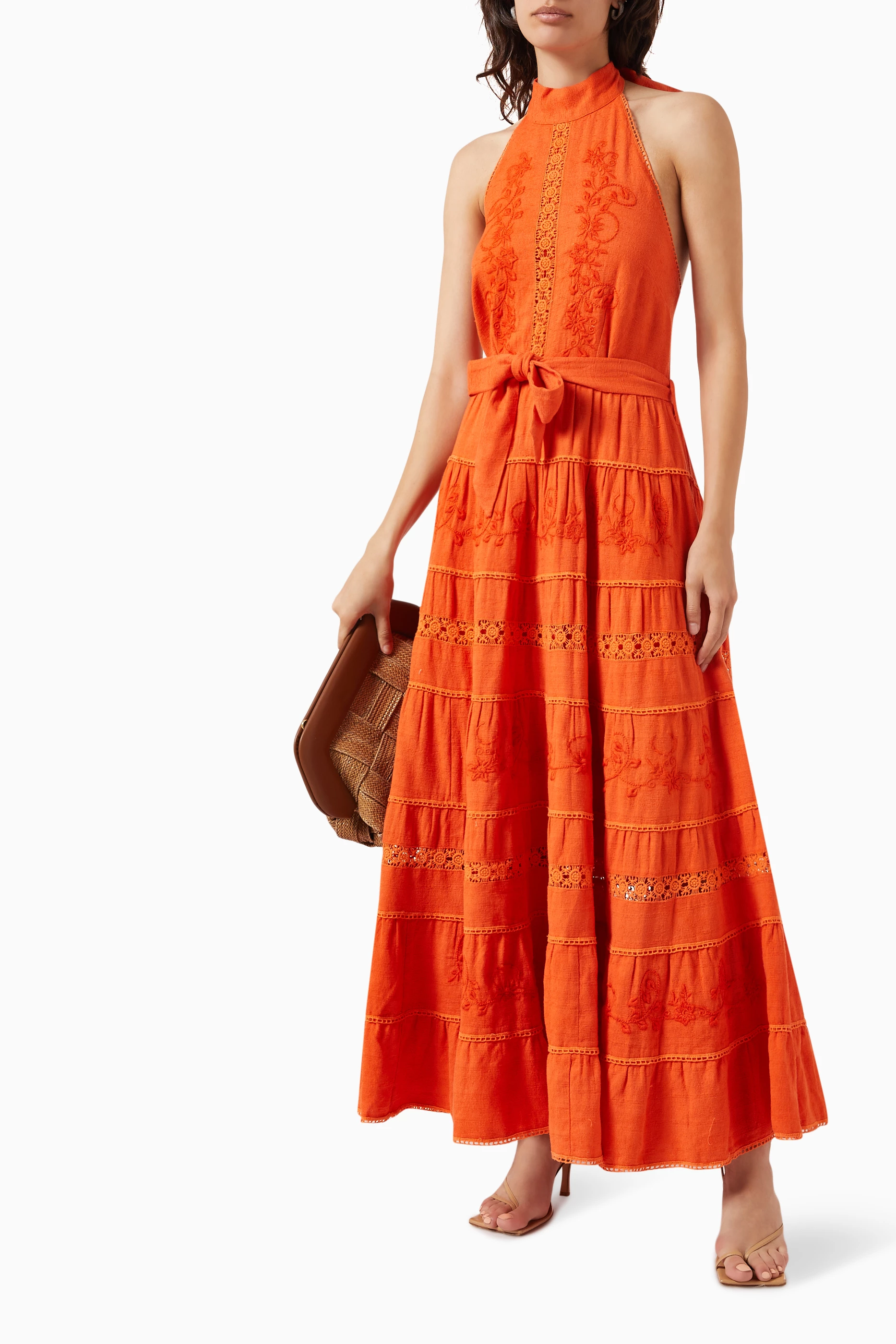 Orange and 2025 maroon dress