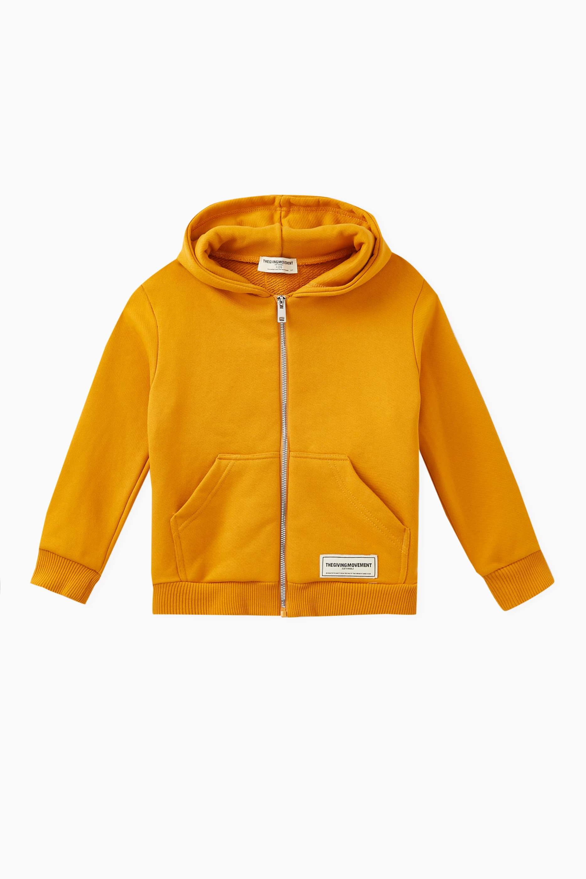 Yellow hoodie zip up sale