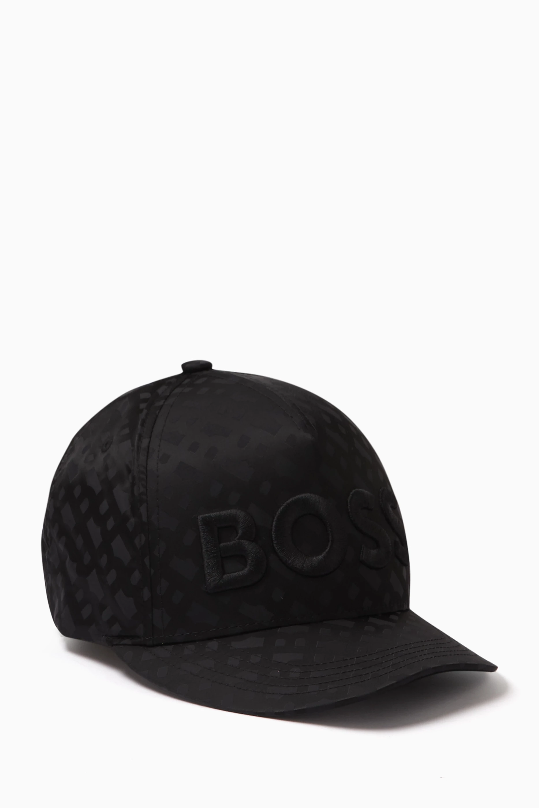 Buy BOSS Black Seville Baseball Cap in Monogram Jacquard for Men