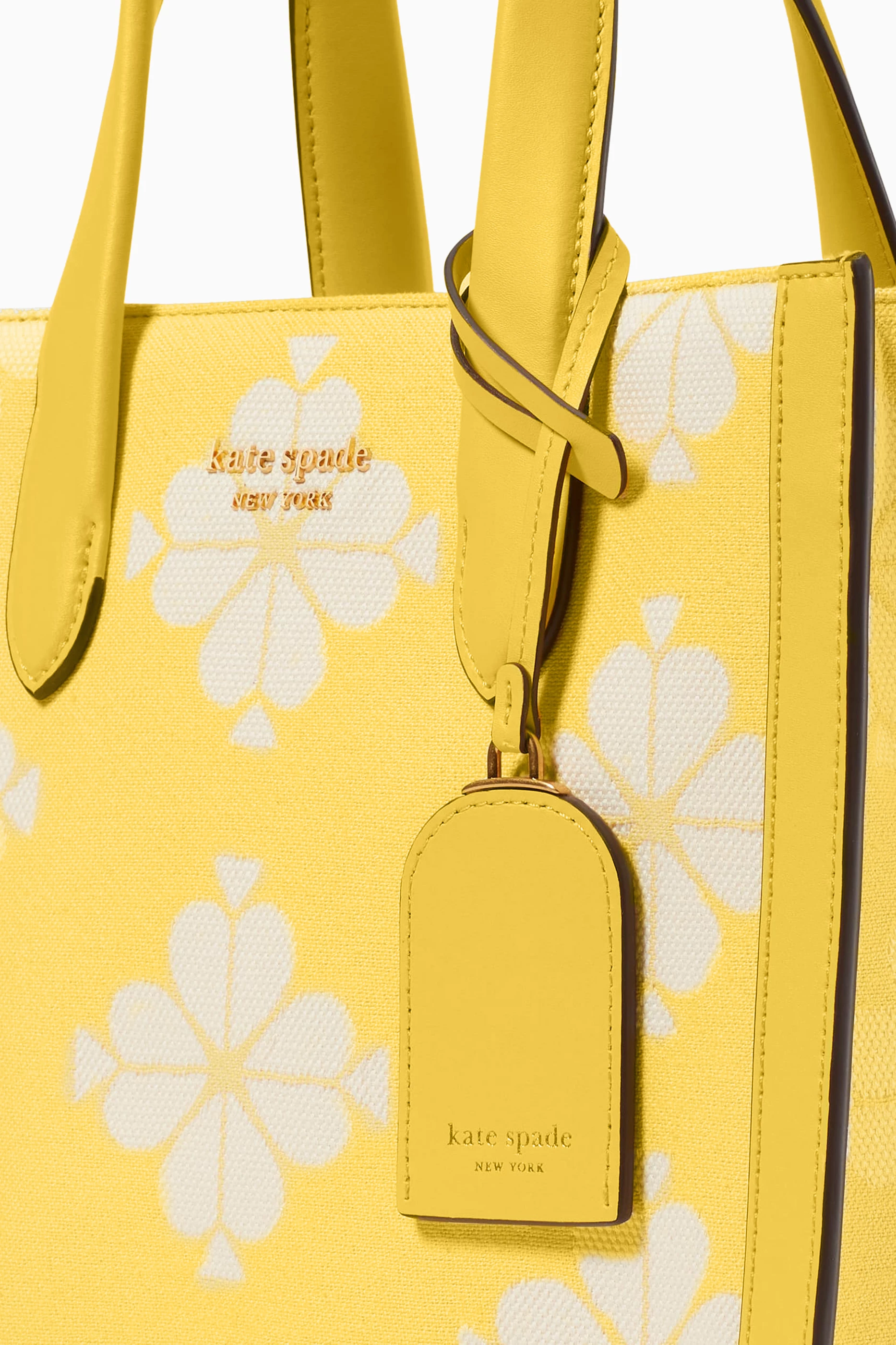 Buy Kate Spade New York Yellow Small Manhattan Tote Bag in Canvas