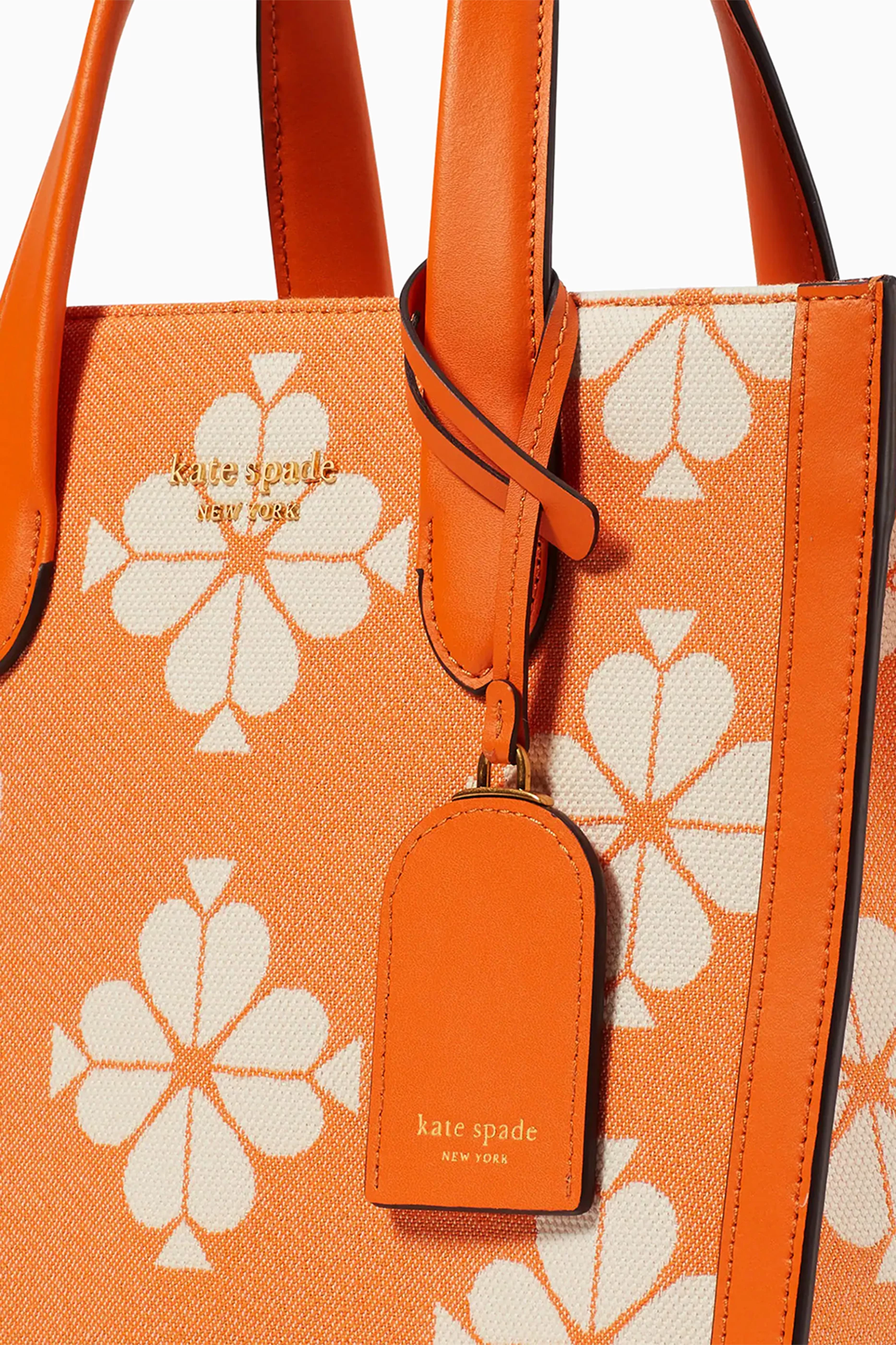 Buy Kate Spade New York Orange Small Manhattan Tote Bag in Canvas