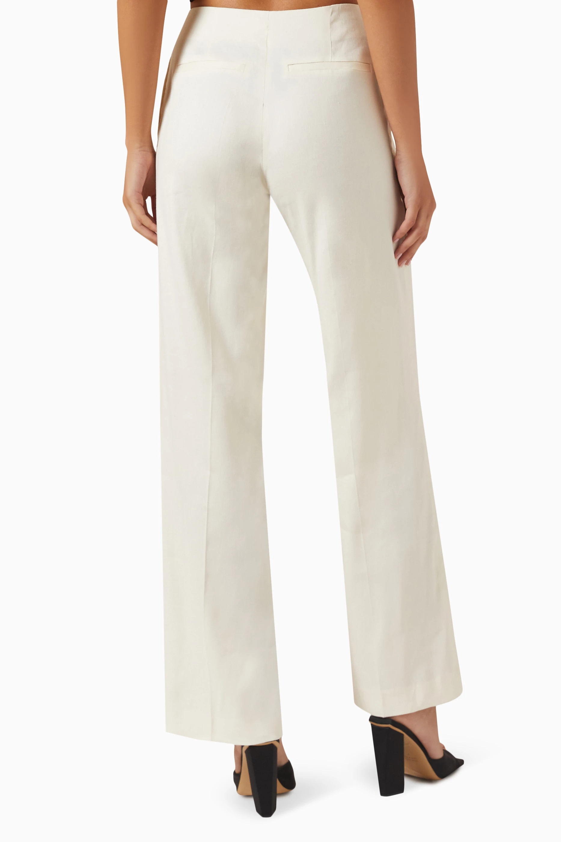 High waisted shop linen pants