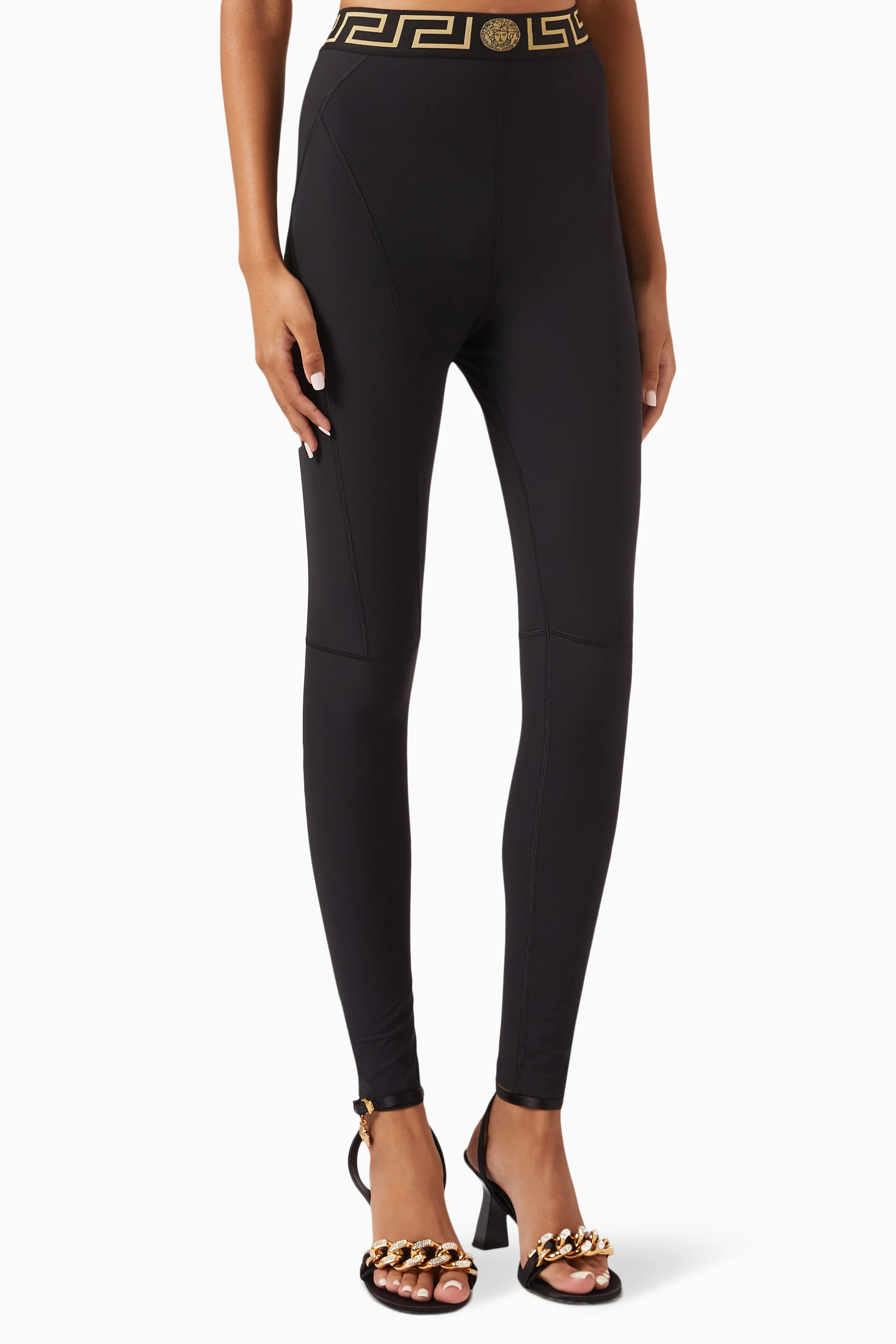 Versace discount black leggings