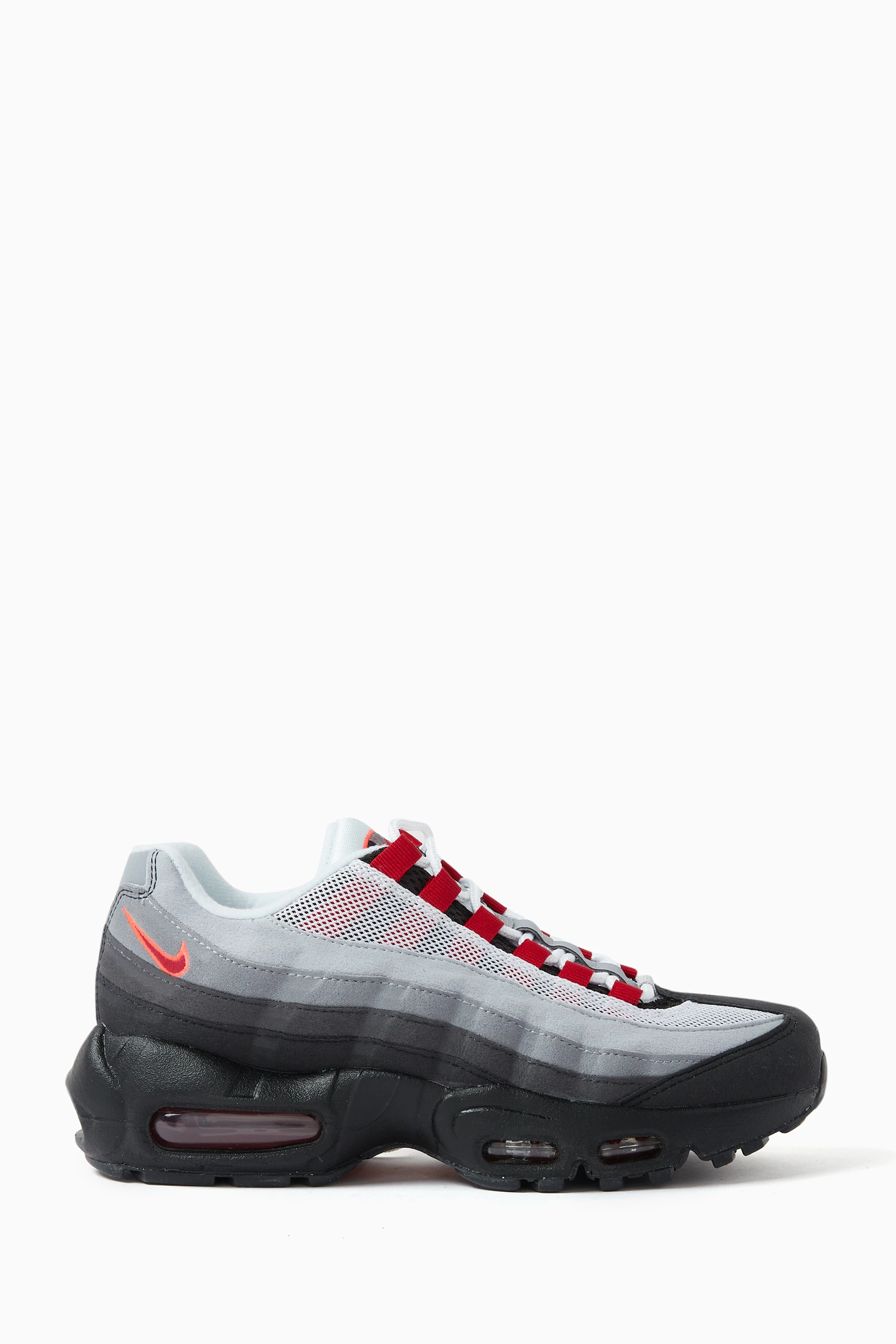 Nike air max 95 360 - white/black-solar red top