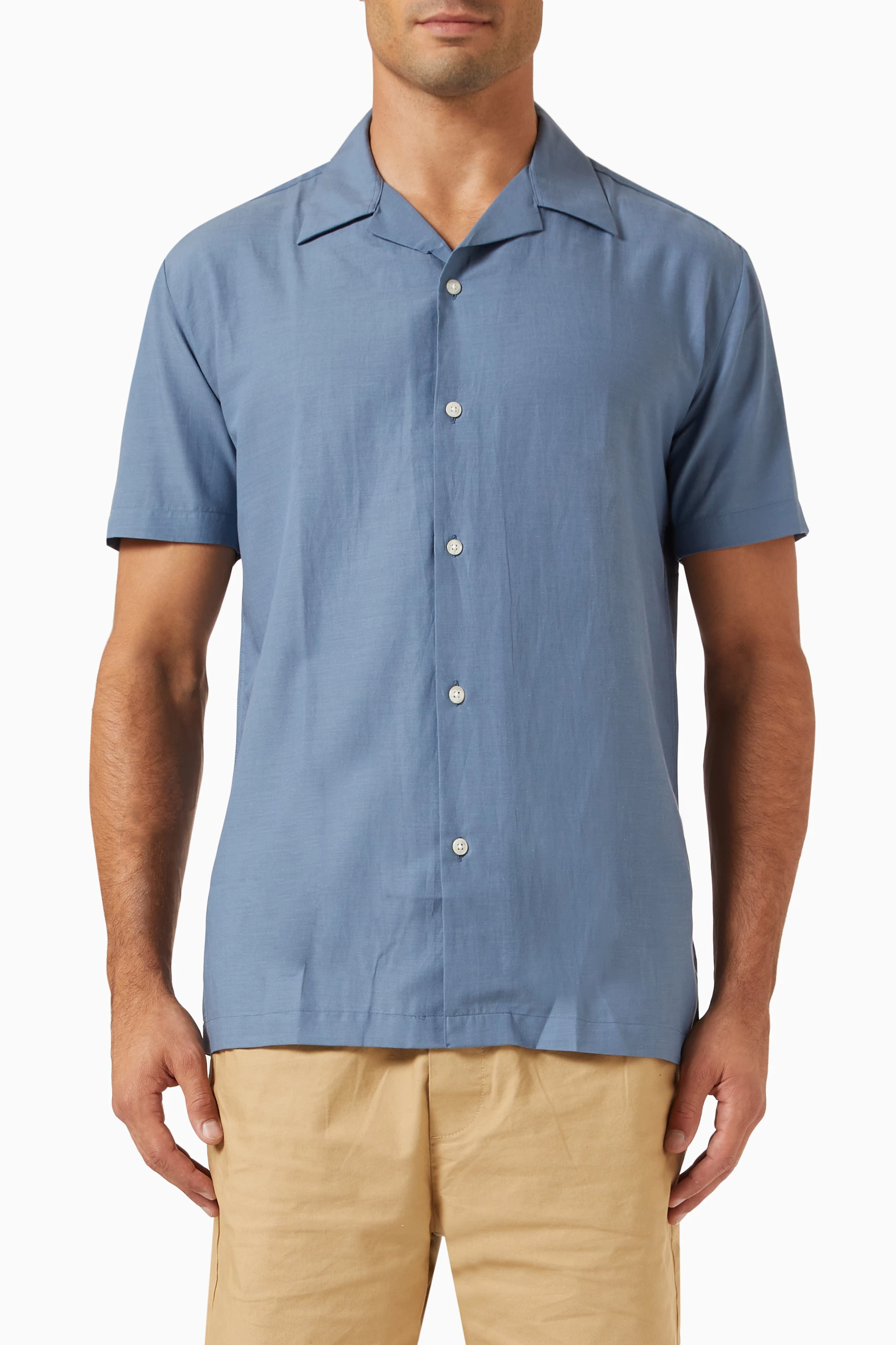Buy Selected Homme Blue Air Shirt in Organic Cotton blend for Men