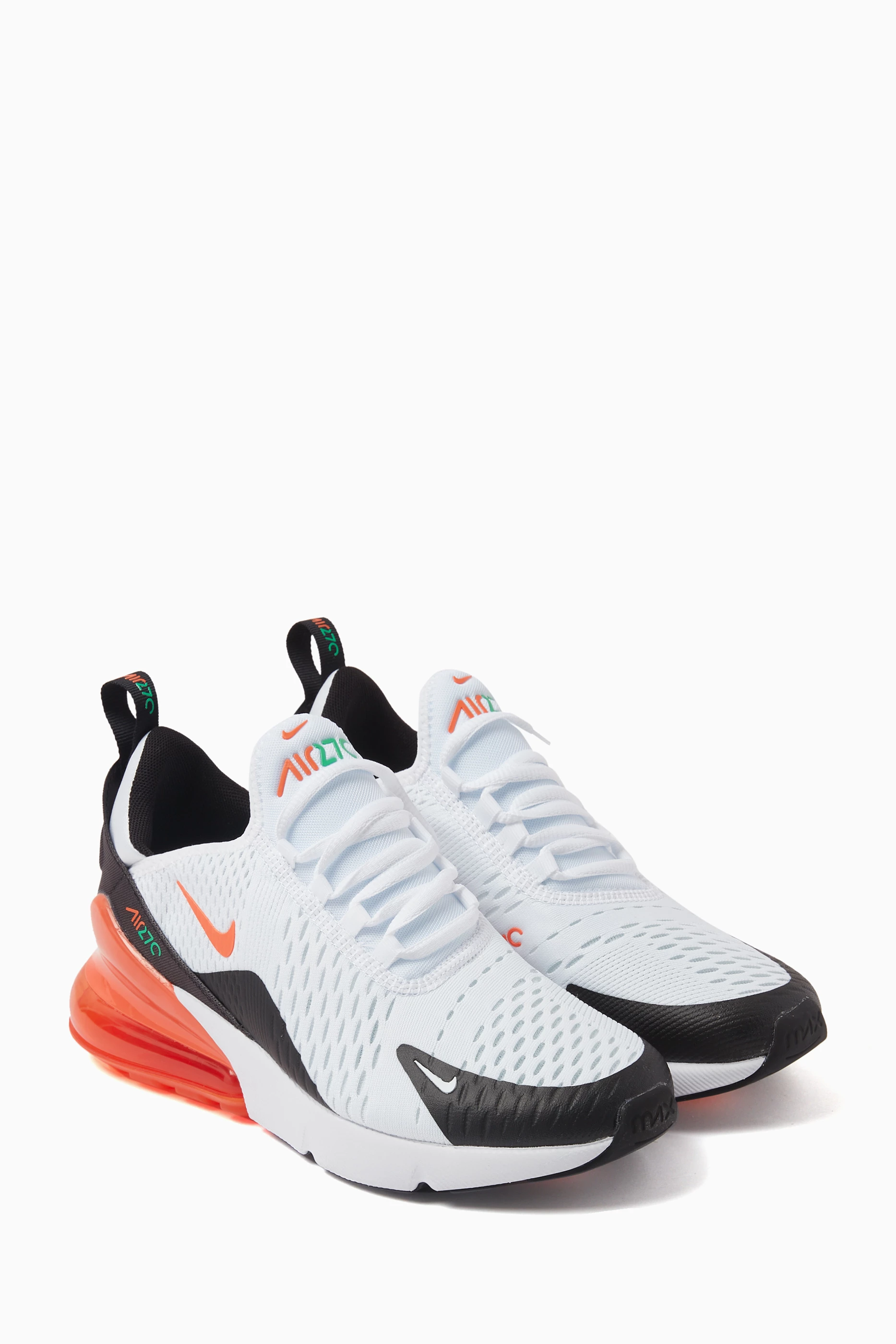 White & pink air max 270 knit trainers best sale