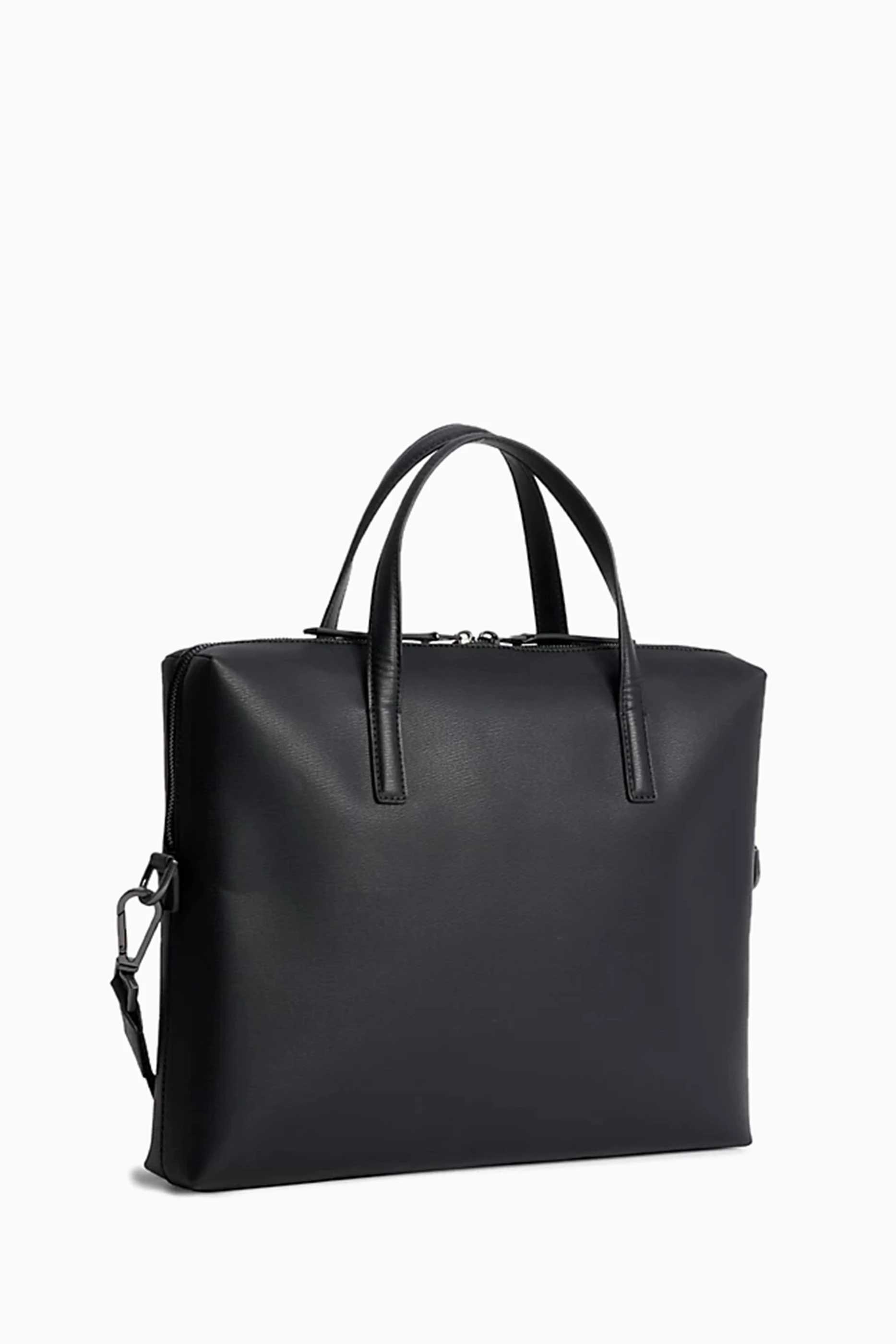 Buy Calvin Klein Black Modern Laptop Bag in Faux Leather for Men