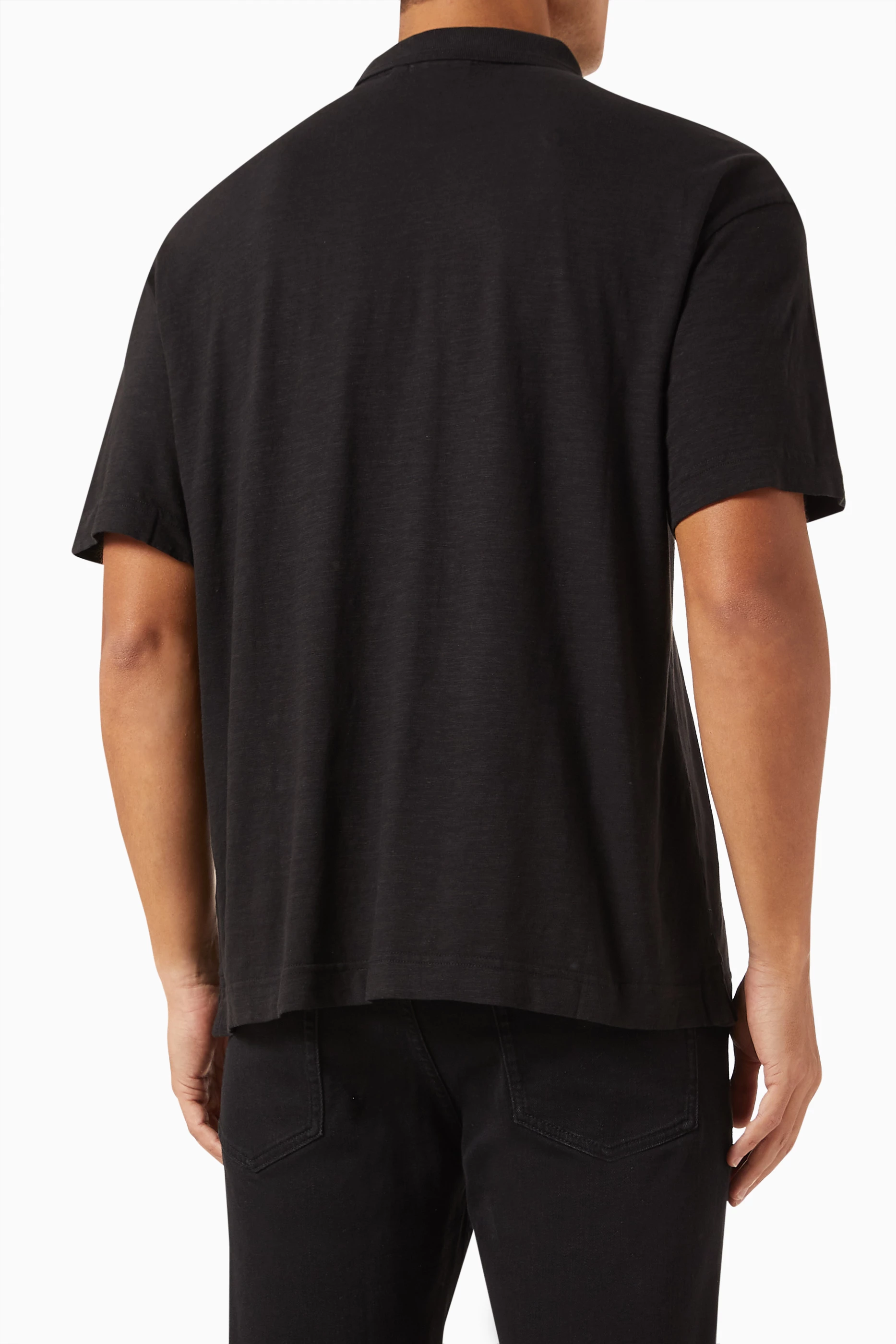Buy Calvin Klein Black Polo Shirt in Cotton Blend for Men in UAE