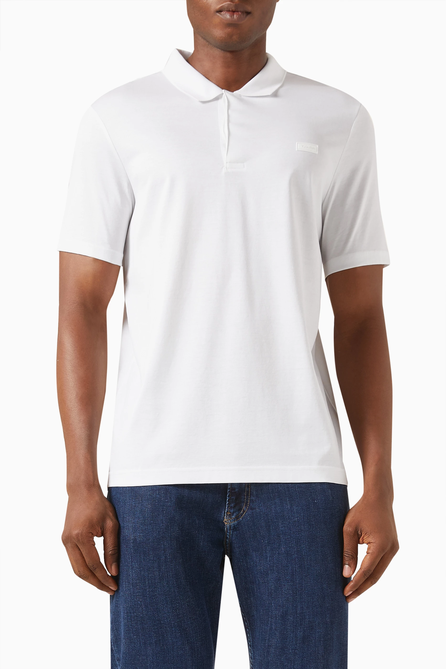 Calvin klein polo white outlet