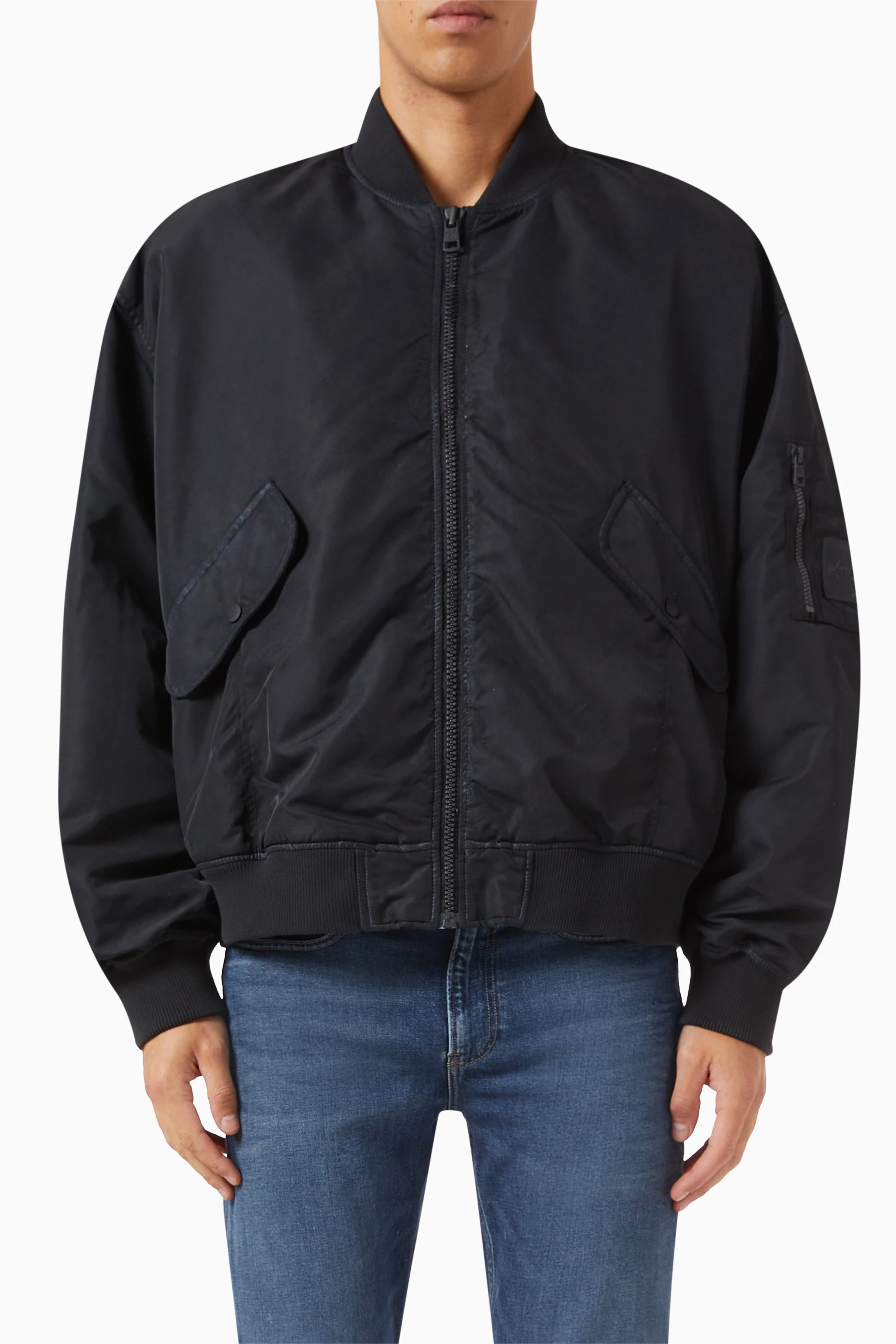 Calvin klein reflective bomber jacket store