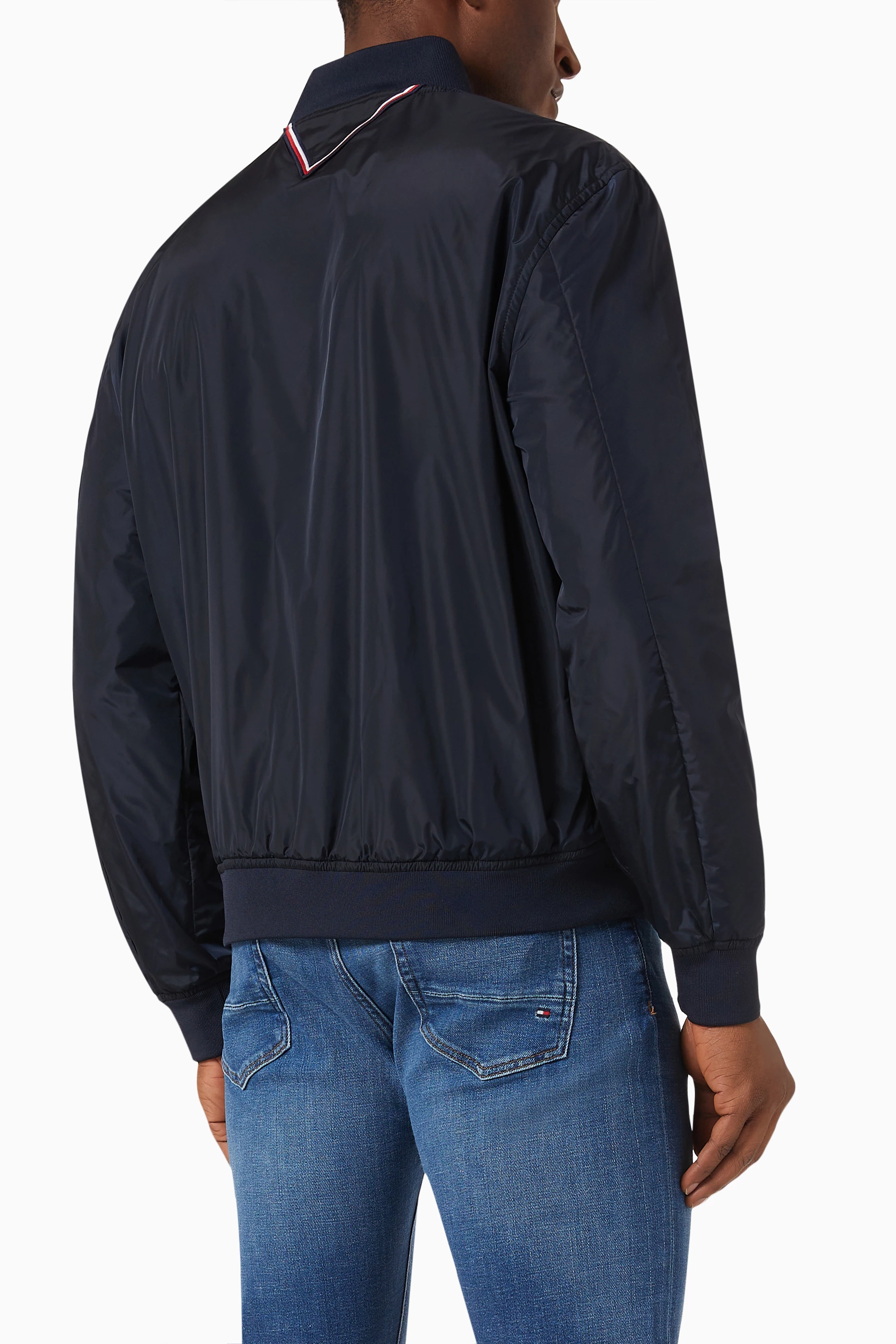 Buy Tommy Hilfiger Blue Bomber Jacket in Nylon for Men in UAE Ounass