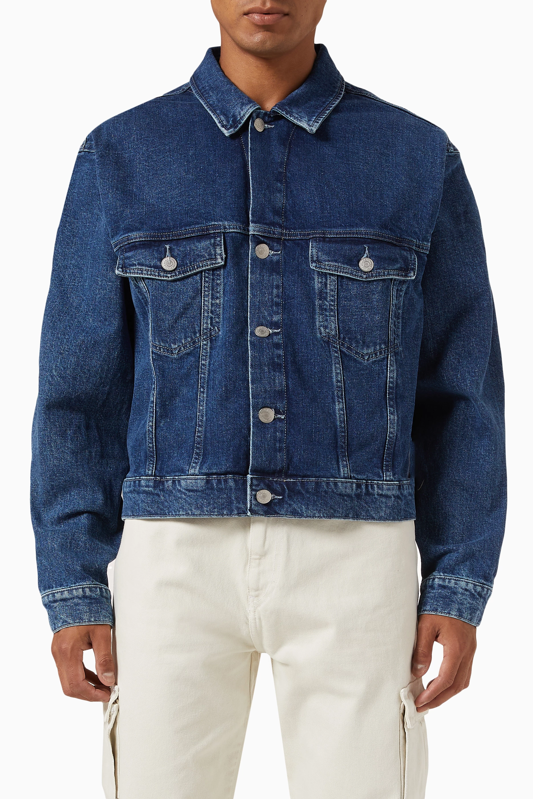 Trucker jacket blue new arrivals