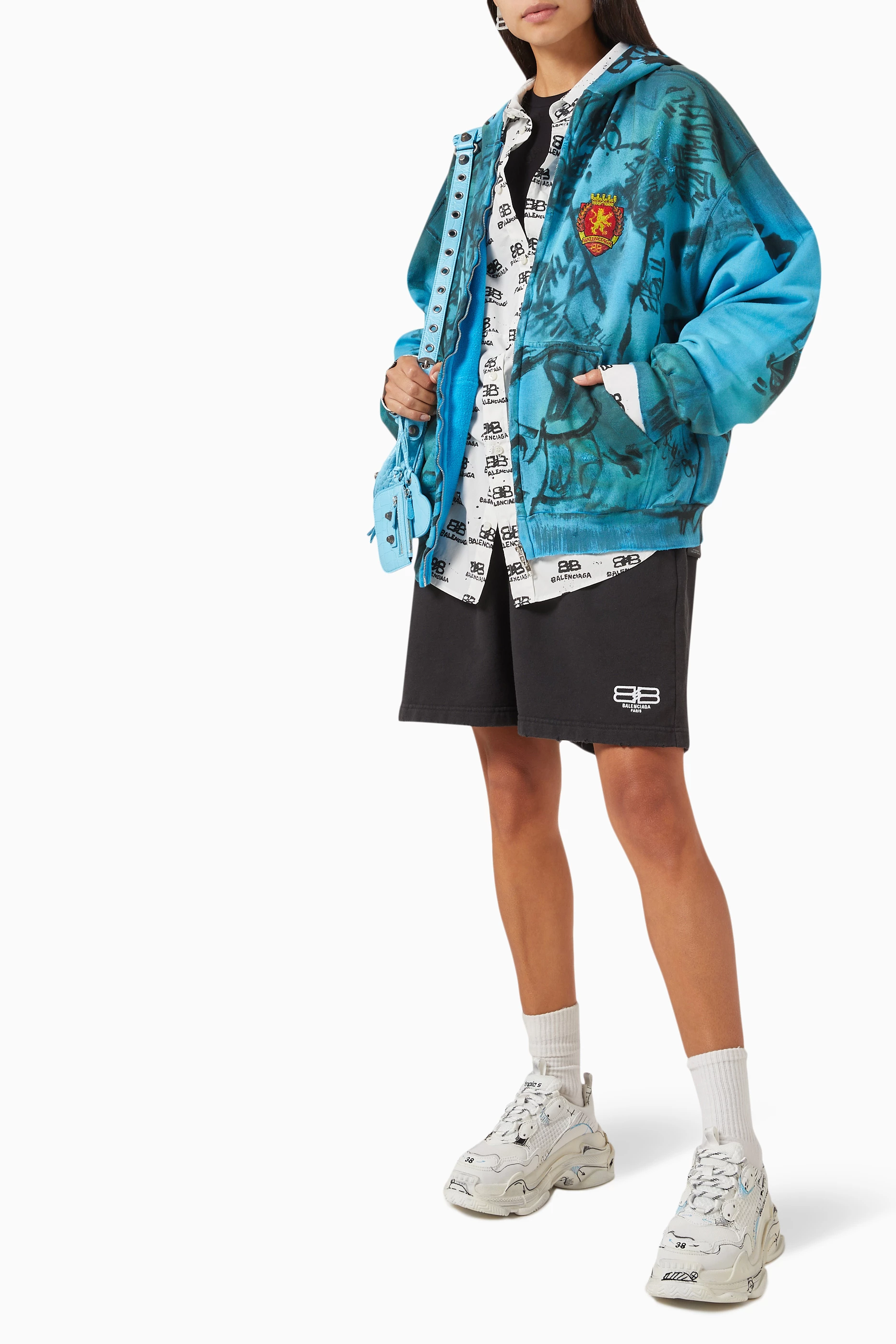 Balenciaga floral bomber jacket store