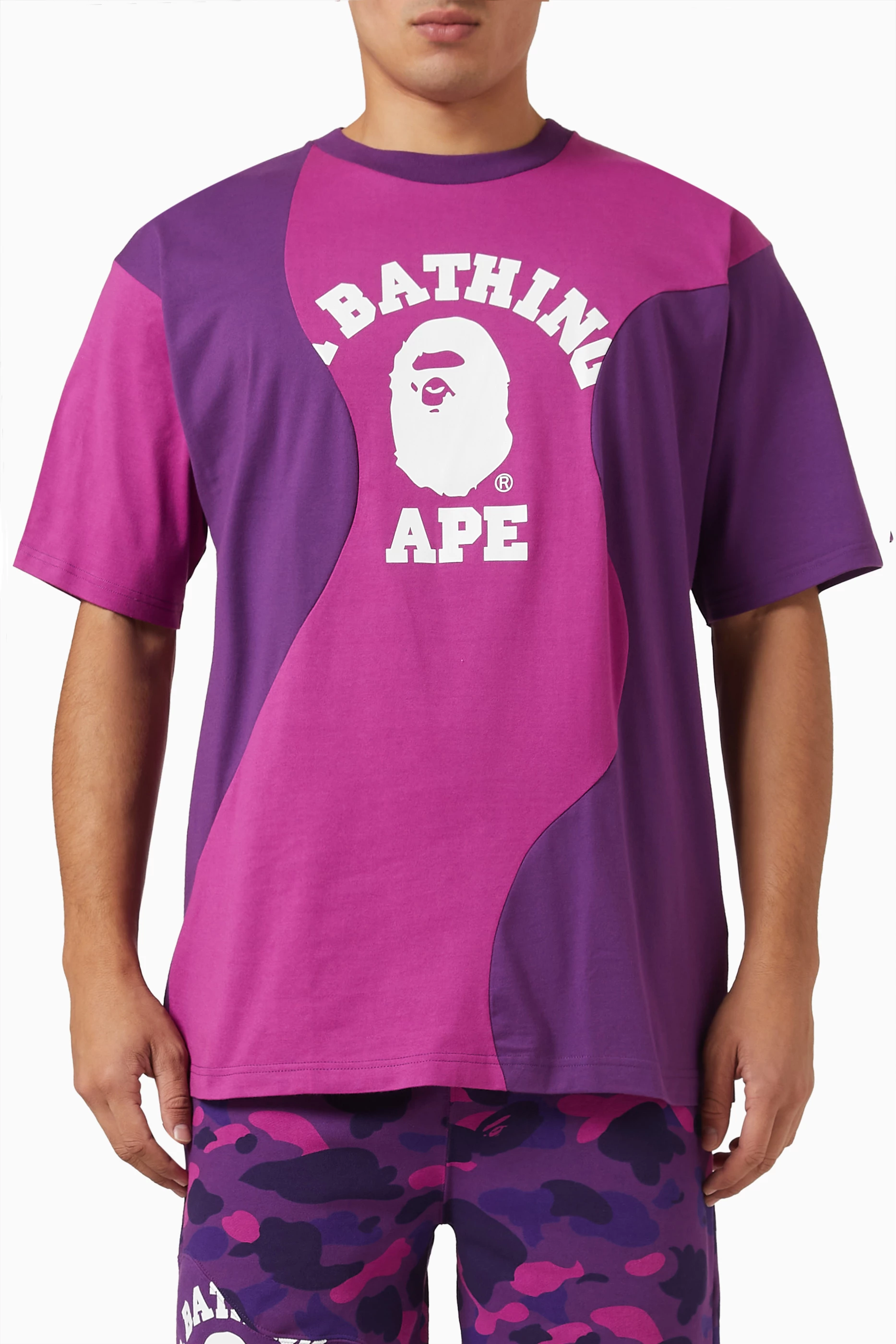 Bape purple outlet t shirt