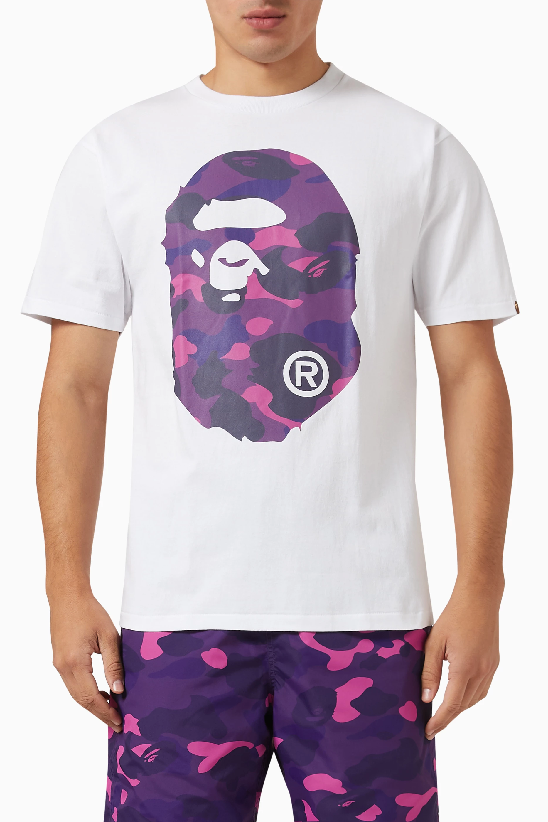 Bape purple camo t shirt new arrivals