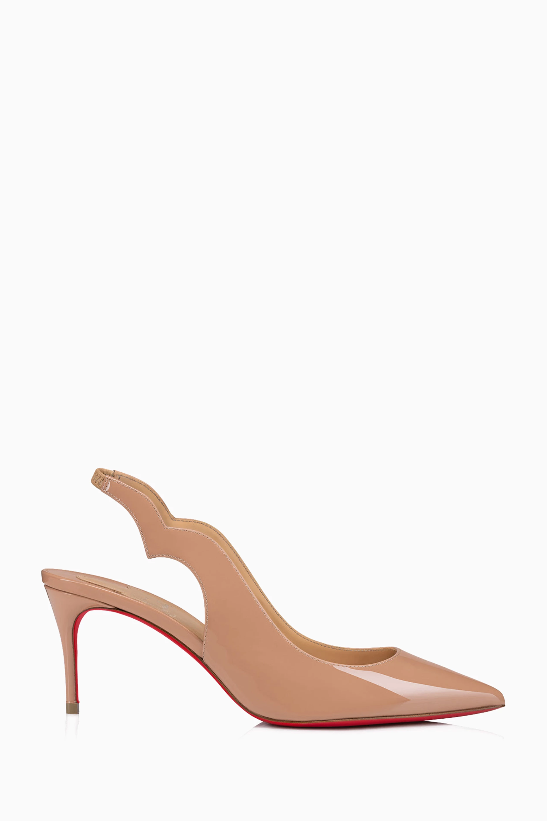 Buy Christian Louboutin Neutral Hot Chick 70 Pumps in Patent