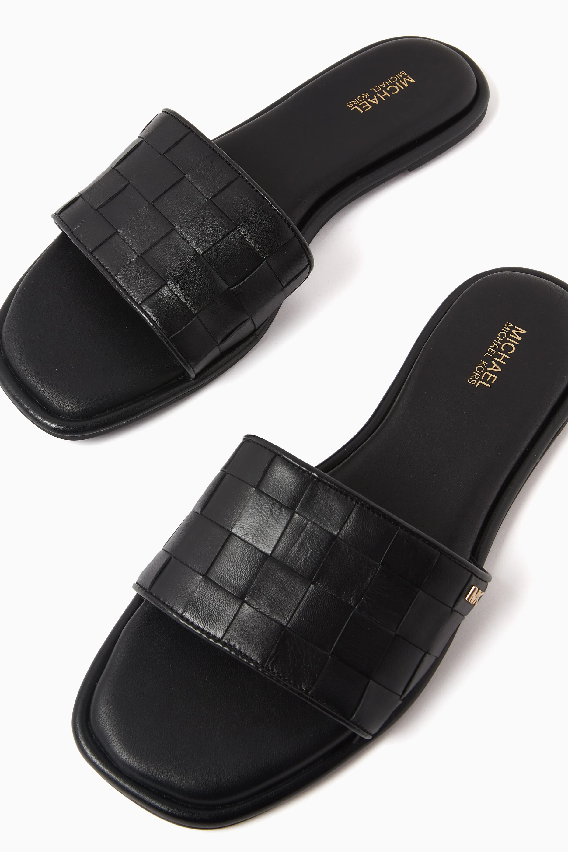 Michael kors clearance leather slides