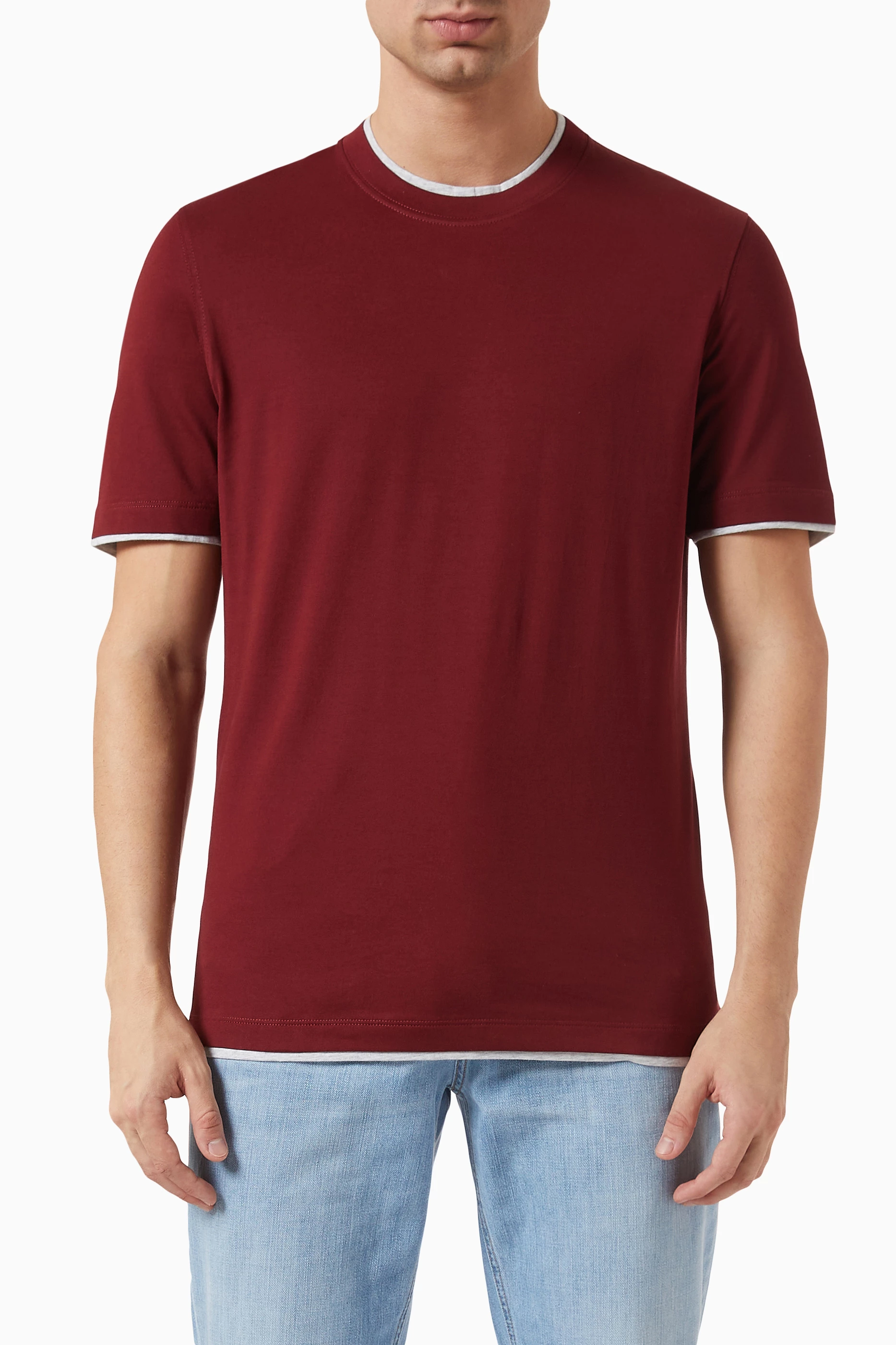Maroon t shirt shop for men