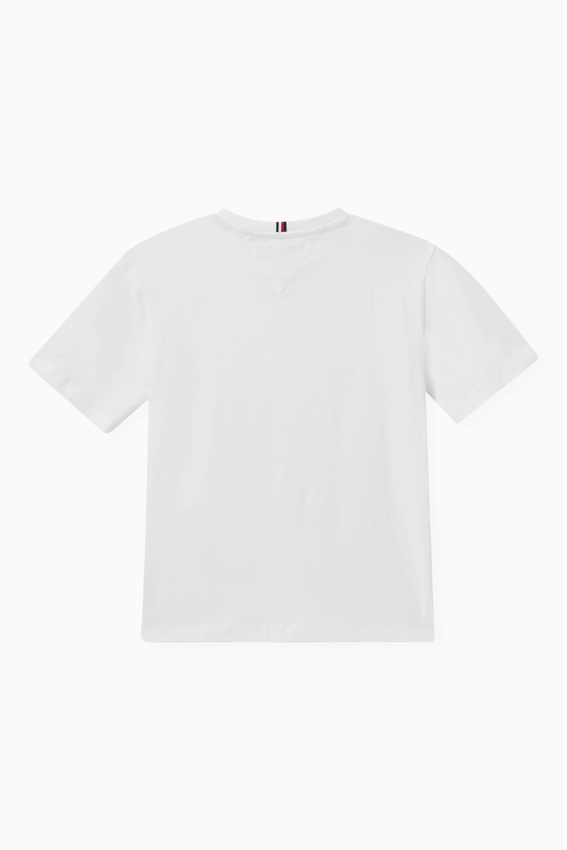 Buy Tommy Hilfiger White Check Label T shirt in Cotton for Boys in
