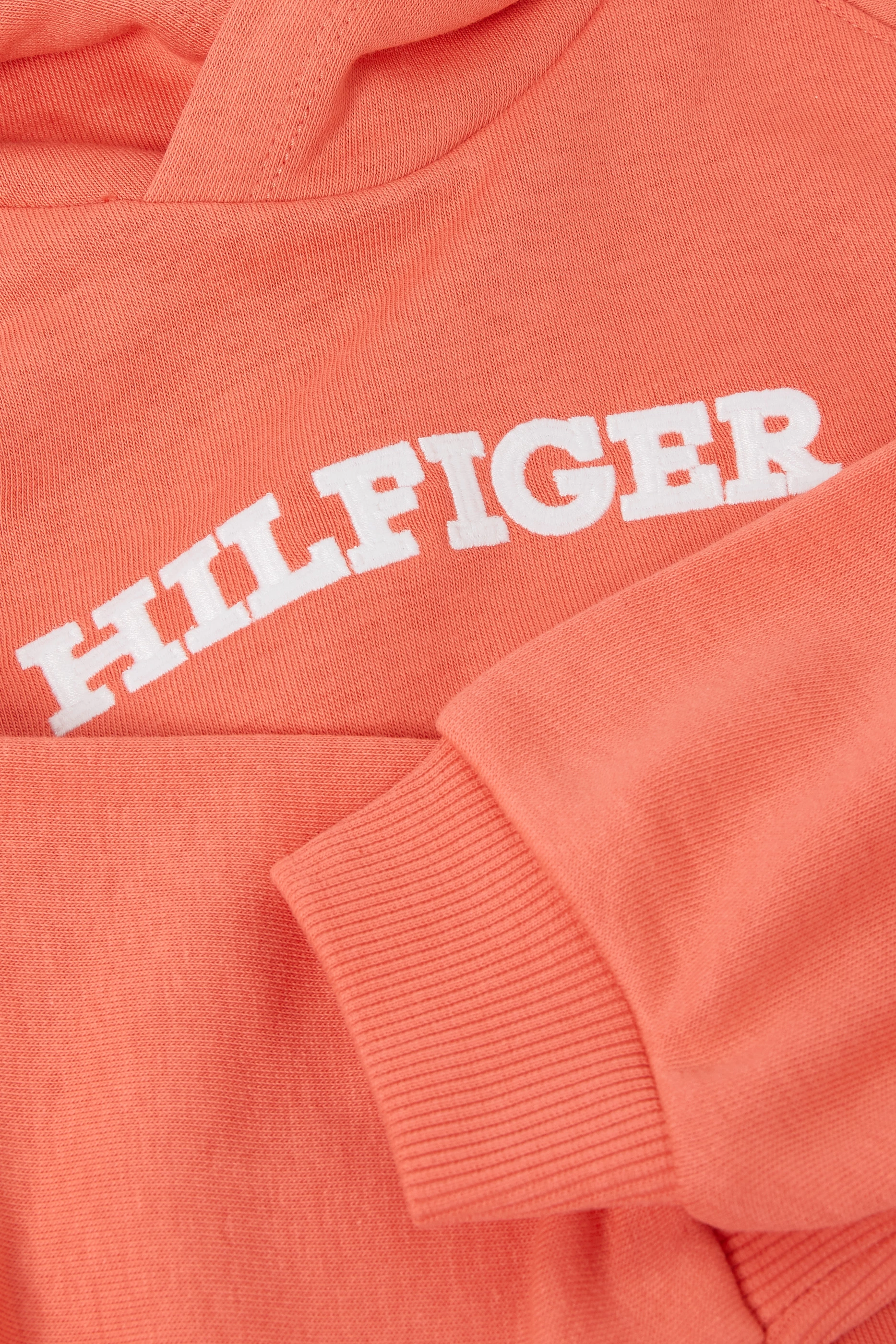 Buy Tommy Hilfiger Orange Monotype Hoodie in Recycled Cotton Blend