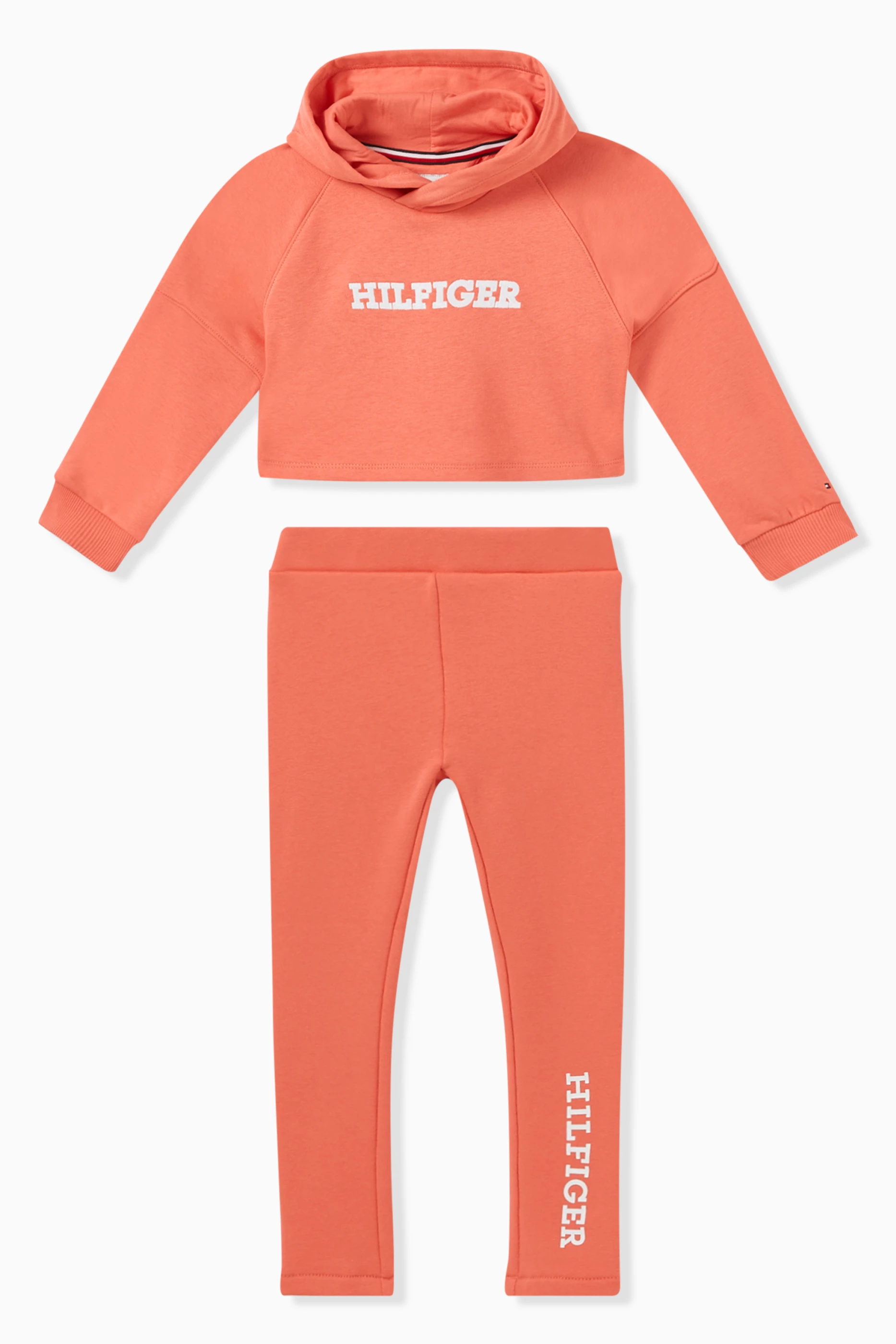 Buy Tommy Hilfiger Orange Monotype Hoodie in Recycled Cotton Blend