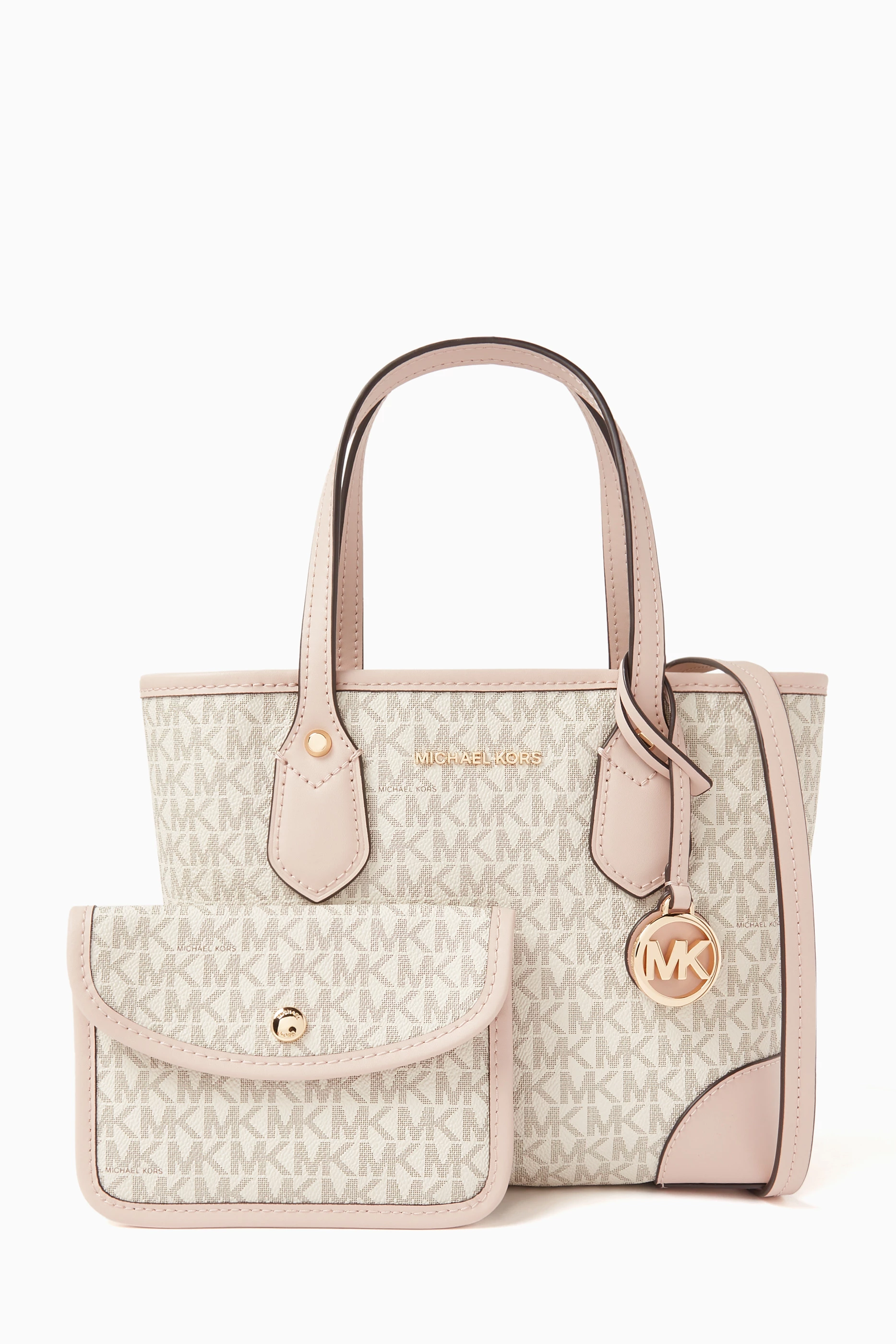 Buy Michael Kors Neutral XS Eva Tote Bag in Logo Canvas for Women