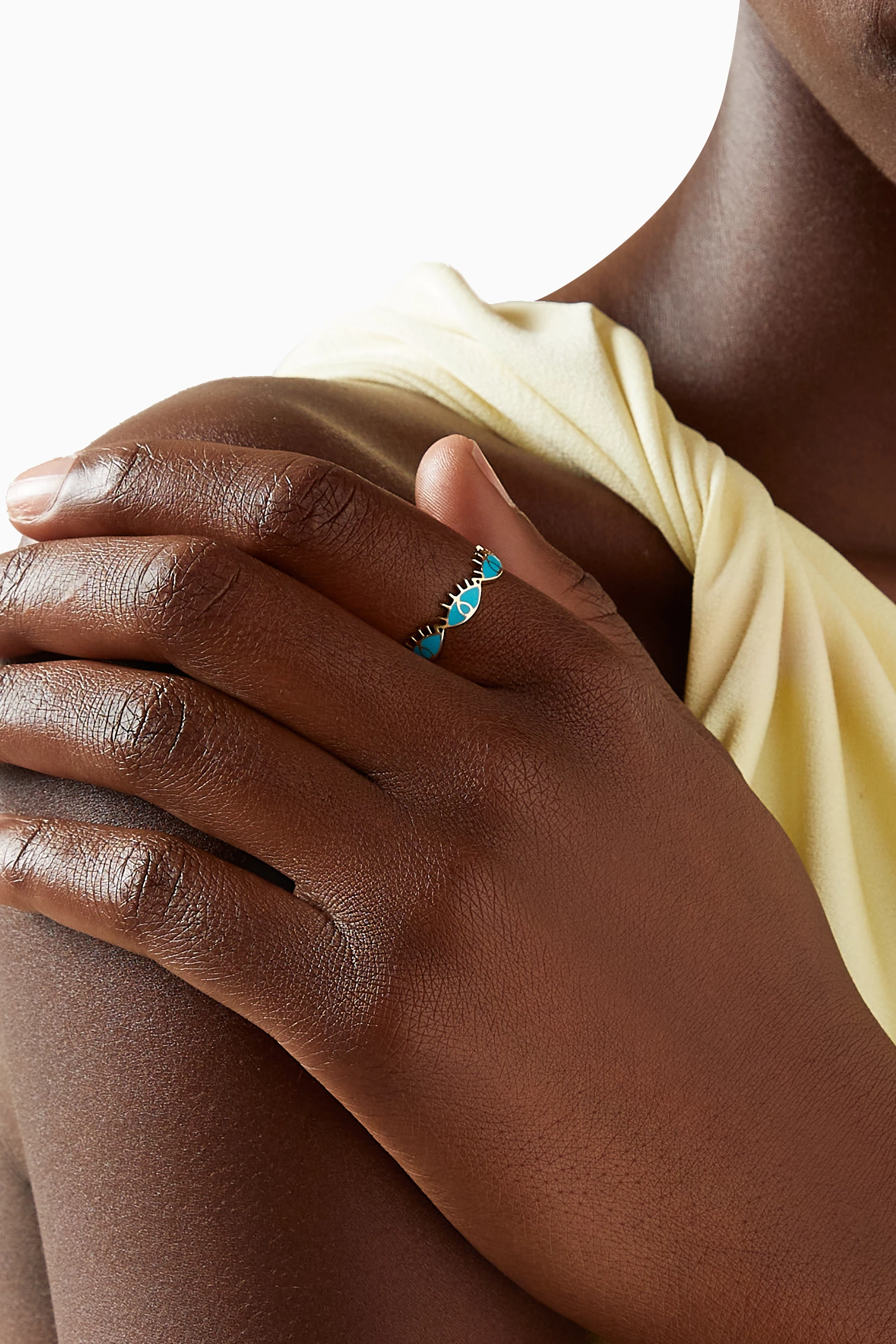 Pandora vibrant top spirit ring blue