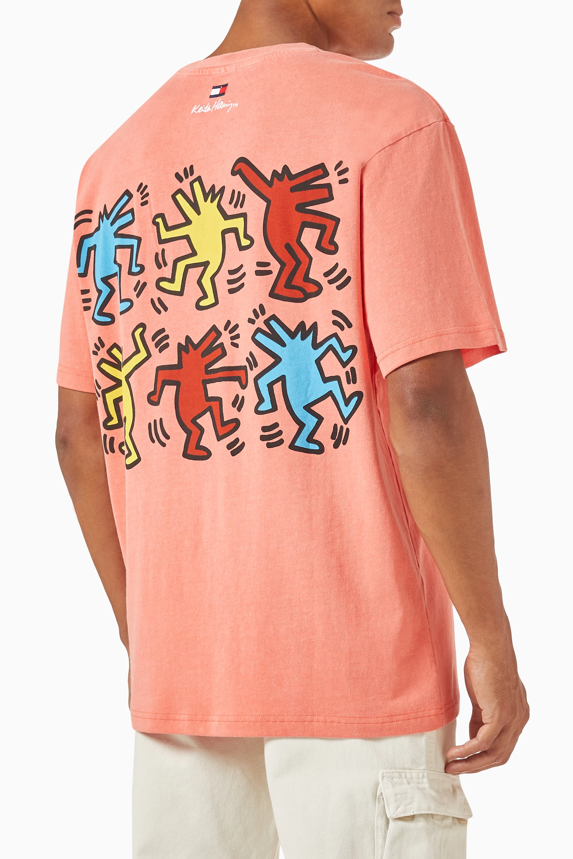 Orange tommy jeans t sales shirt