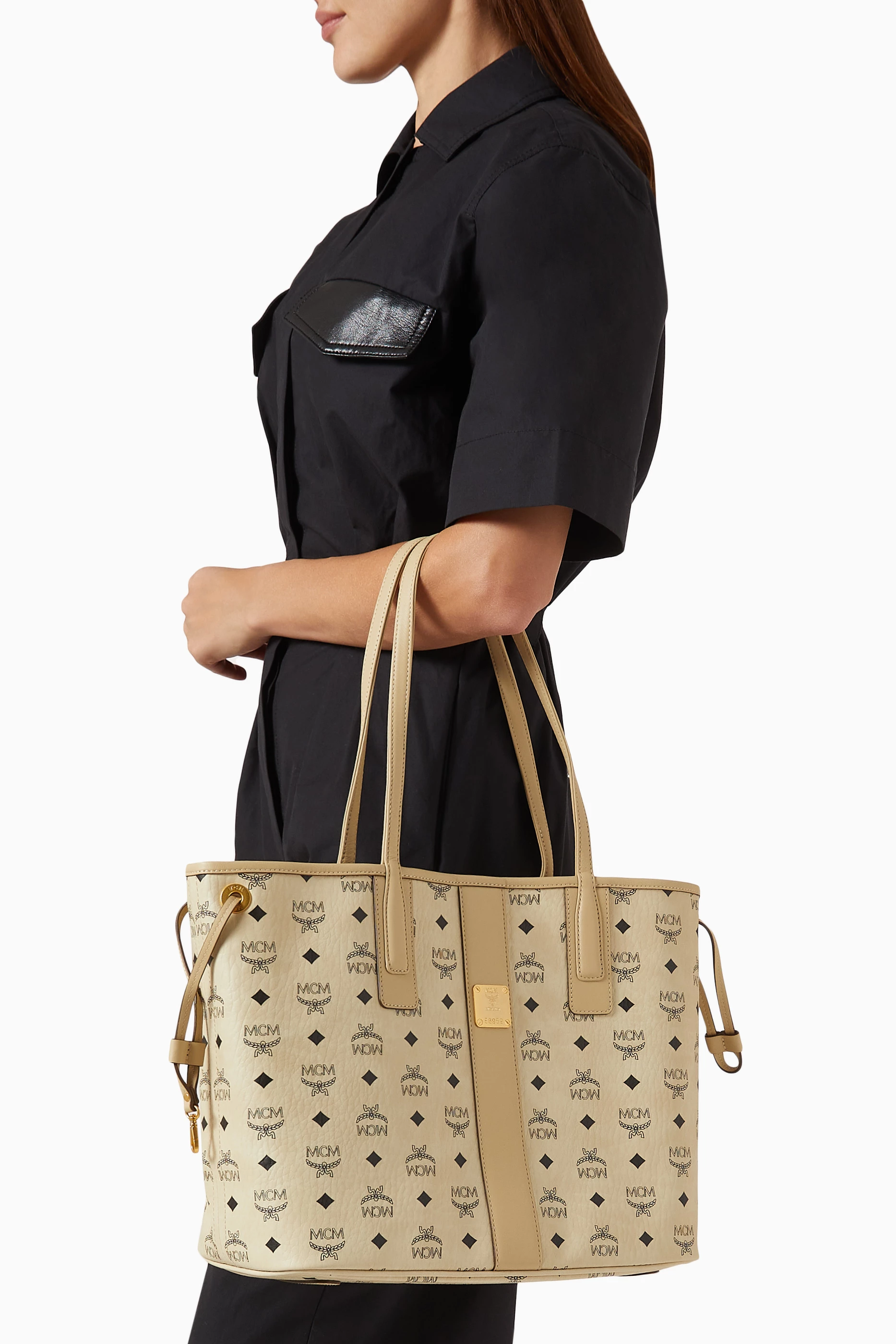Mcm shopper bag best sale