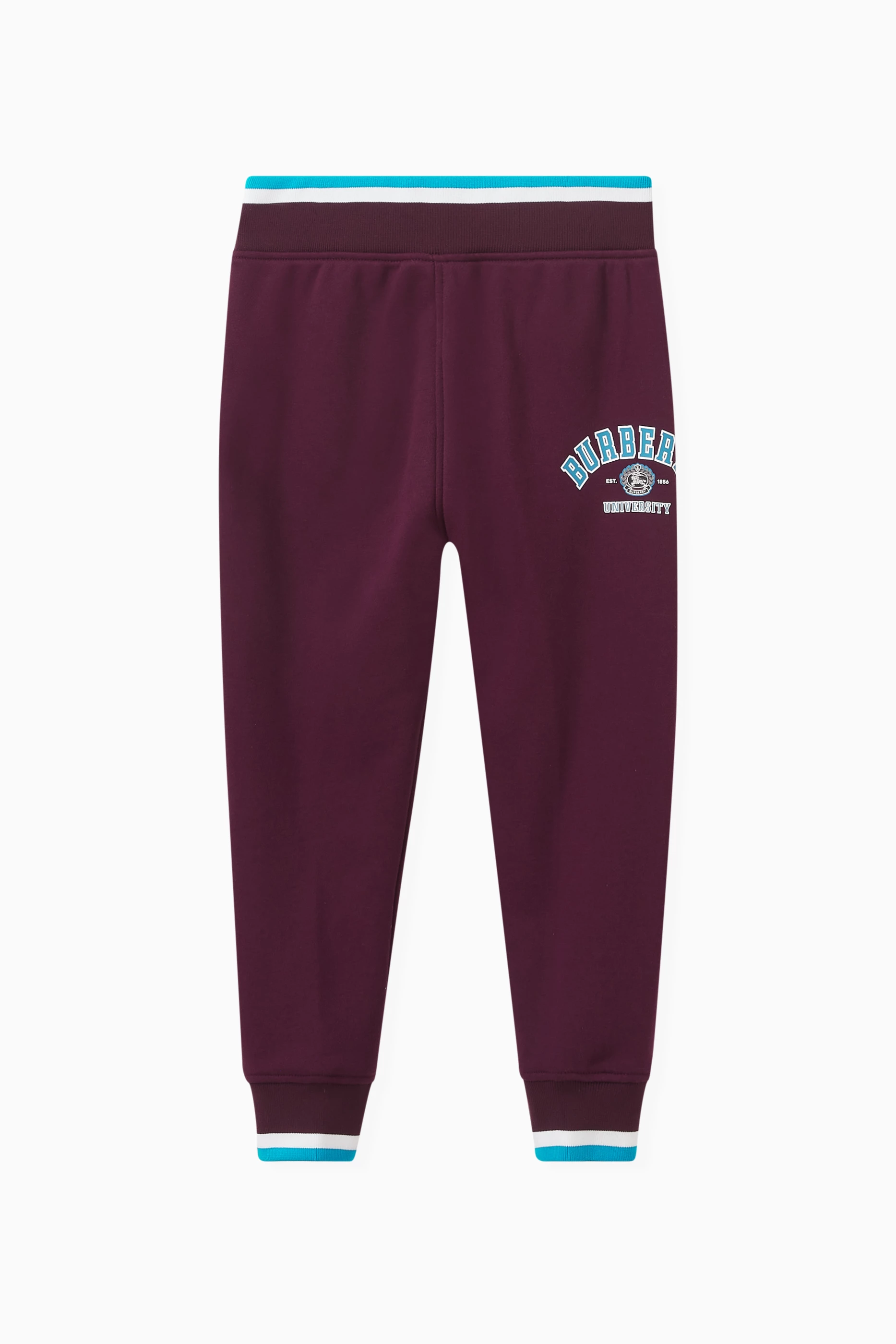 Buy Burberry Red Logo print Sweatpants in Cotton for Boys in UAE