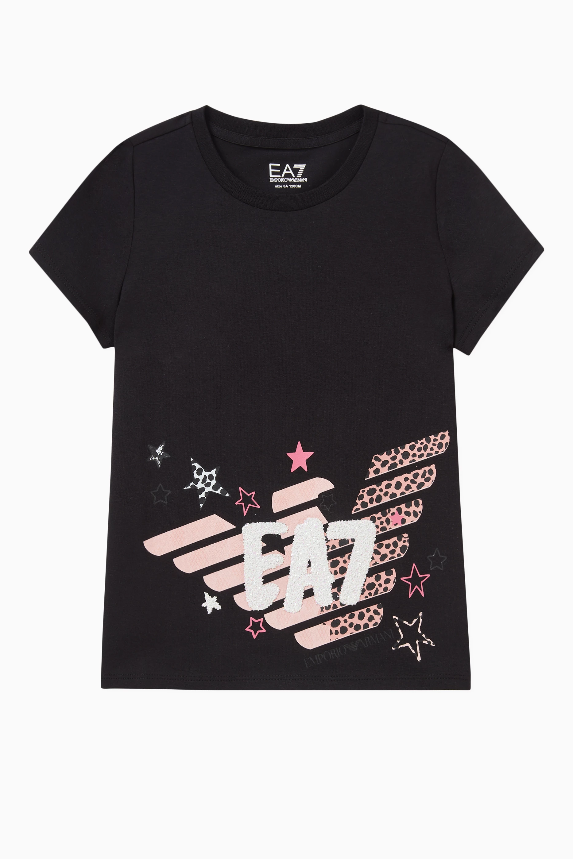 Girls armani discount t shirt