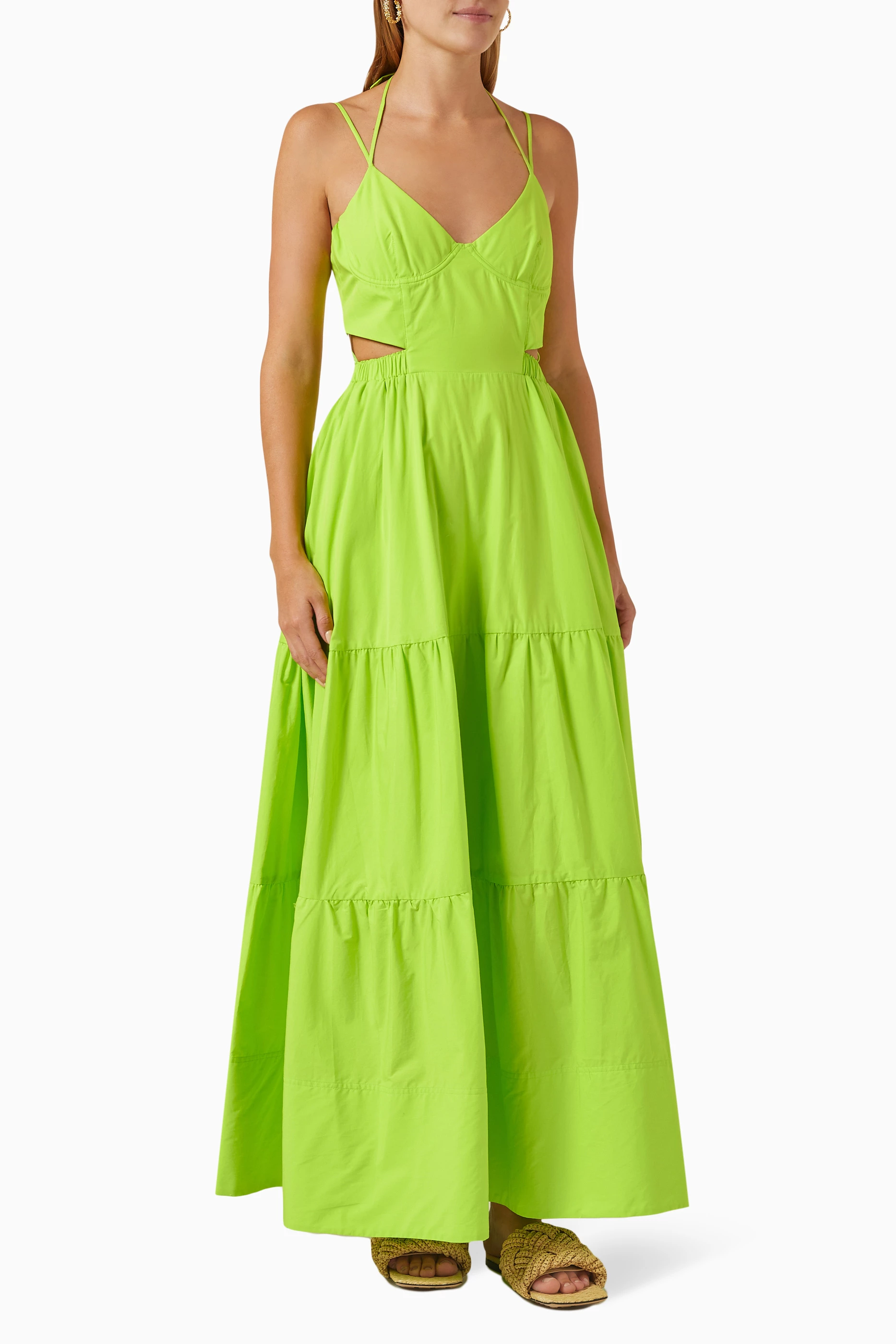 Pale green maxi dress discount