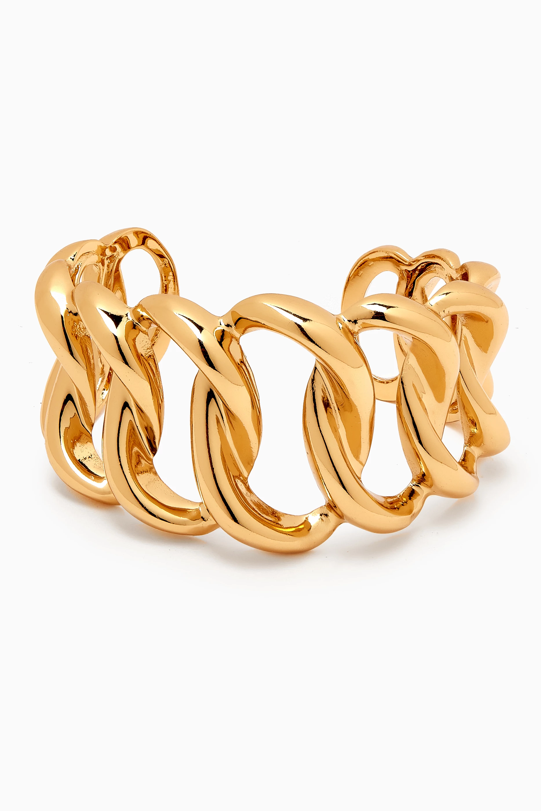 Buy Gas Bijoux Gold Bronx Bracelet in 24kt Gold plated Metal for
