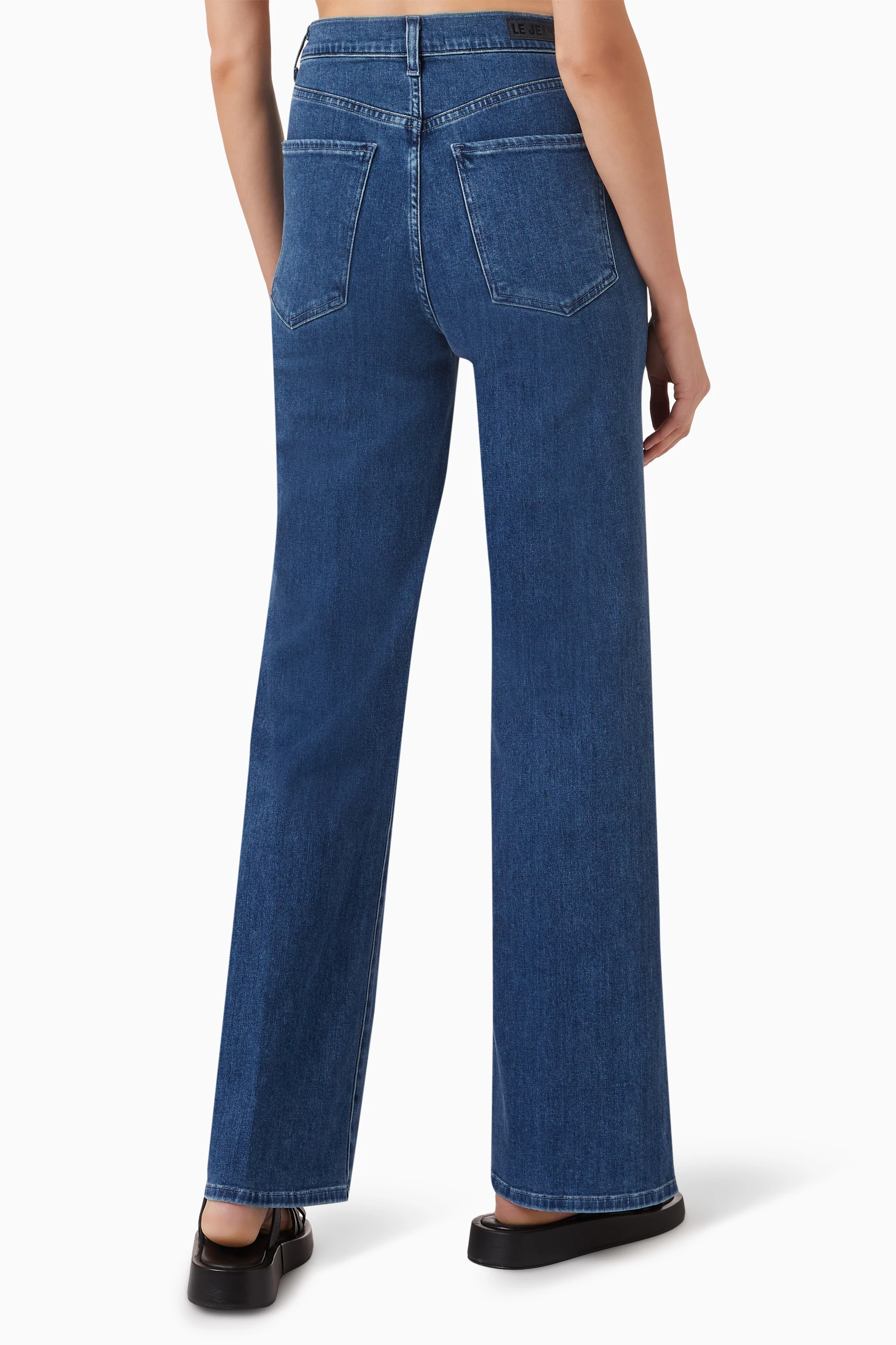 Buy Le Jean Blue Virginia Wide leg Jeans for Women in UAE Ounass