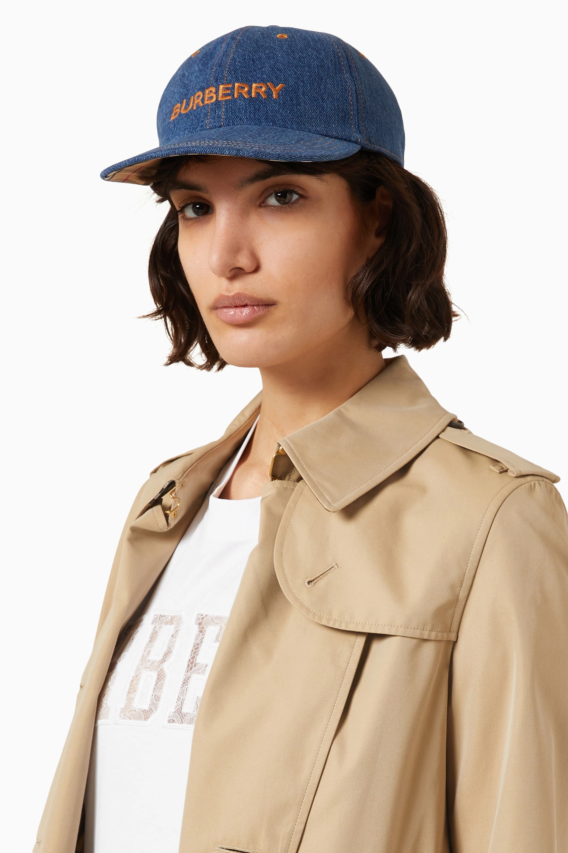 Burberry logo top hat